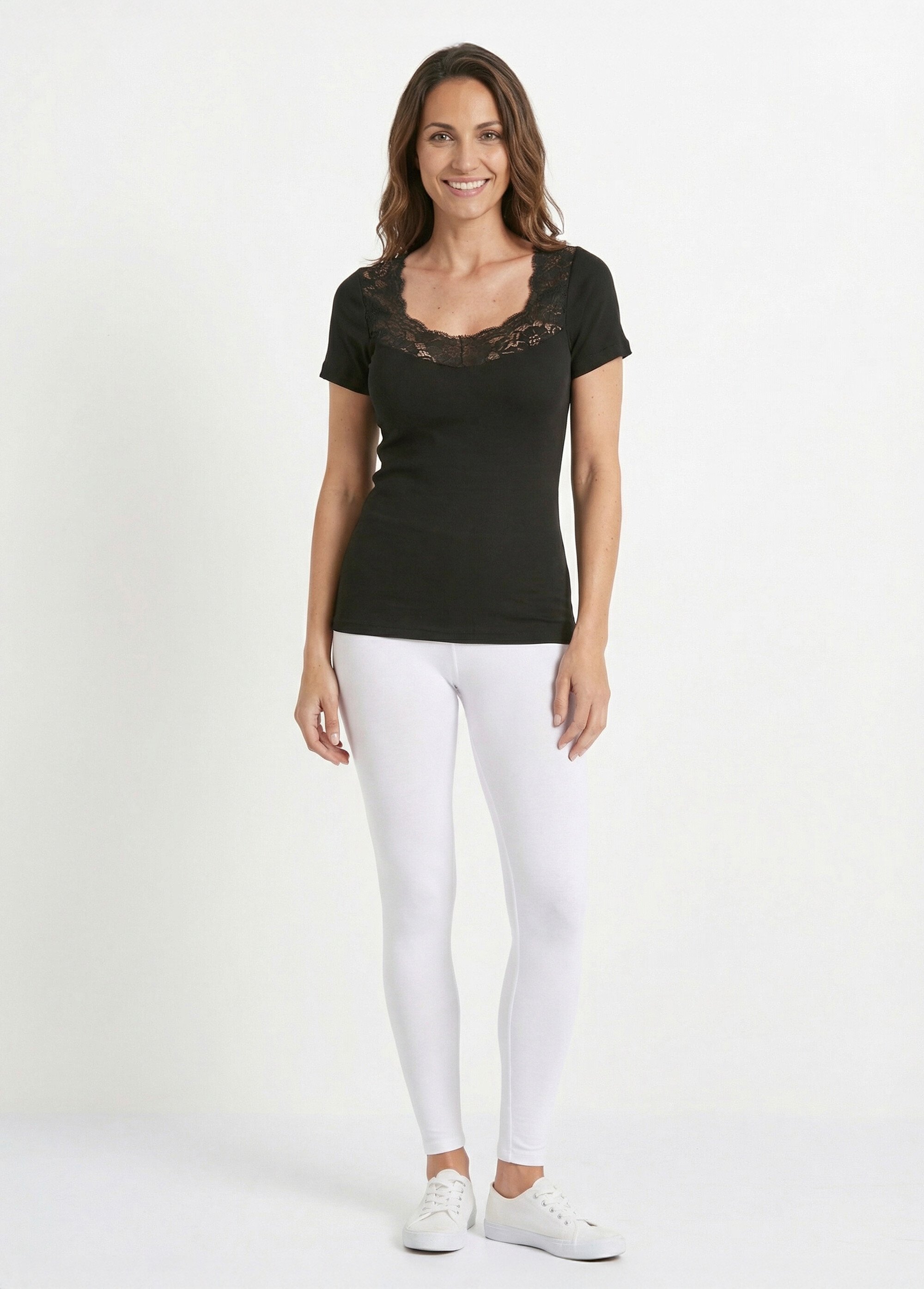 Maillot de corps manches courtes - lot de 2 Femme Noir VASILEK SF1