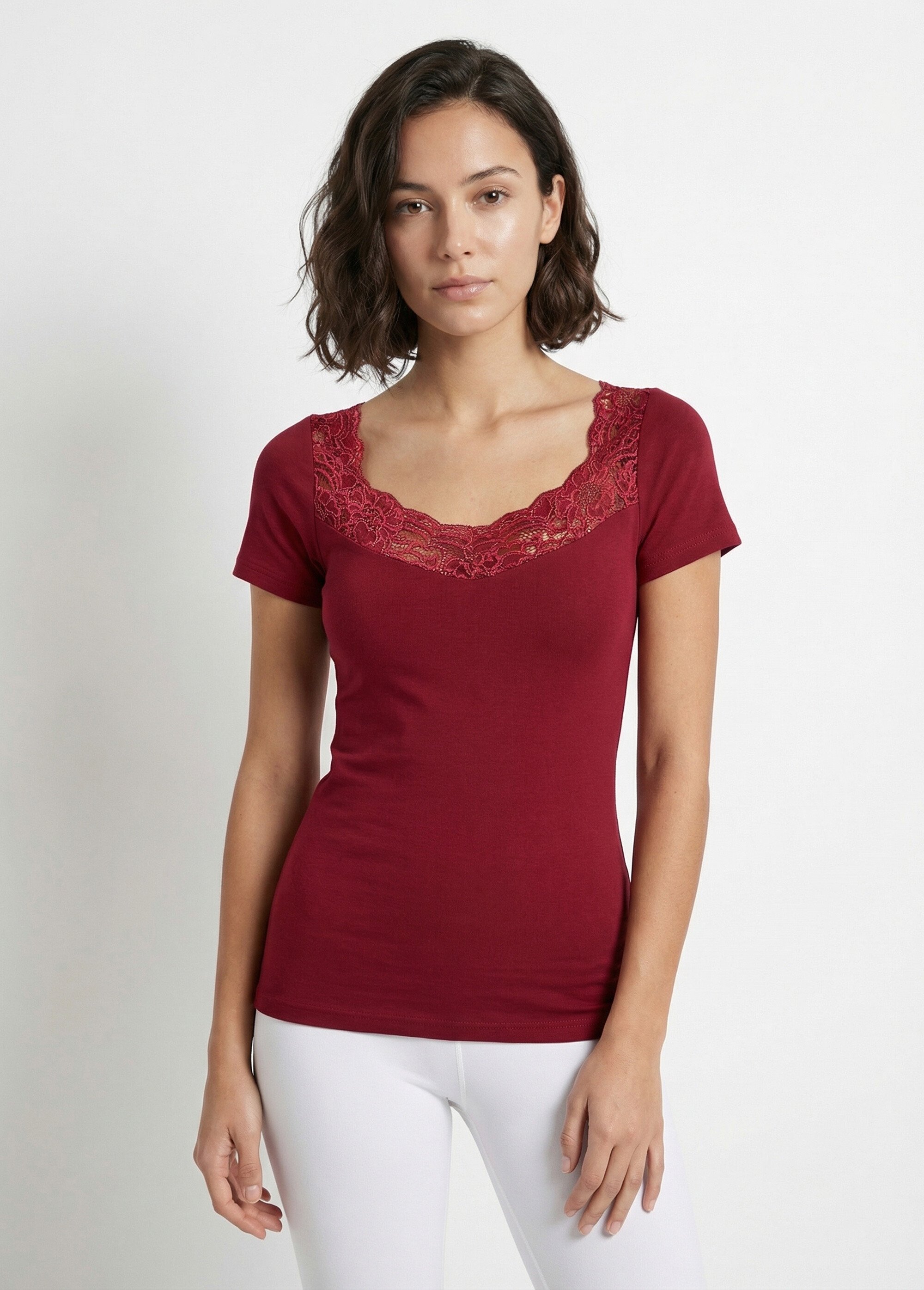 Maillot de corps manches courtes - lot de 2 Femme Rouge VASILEK FA1