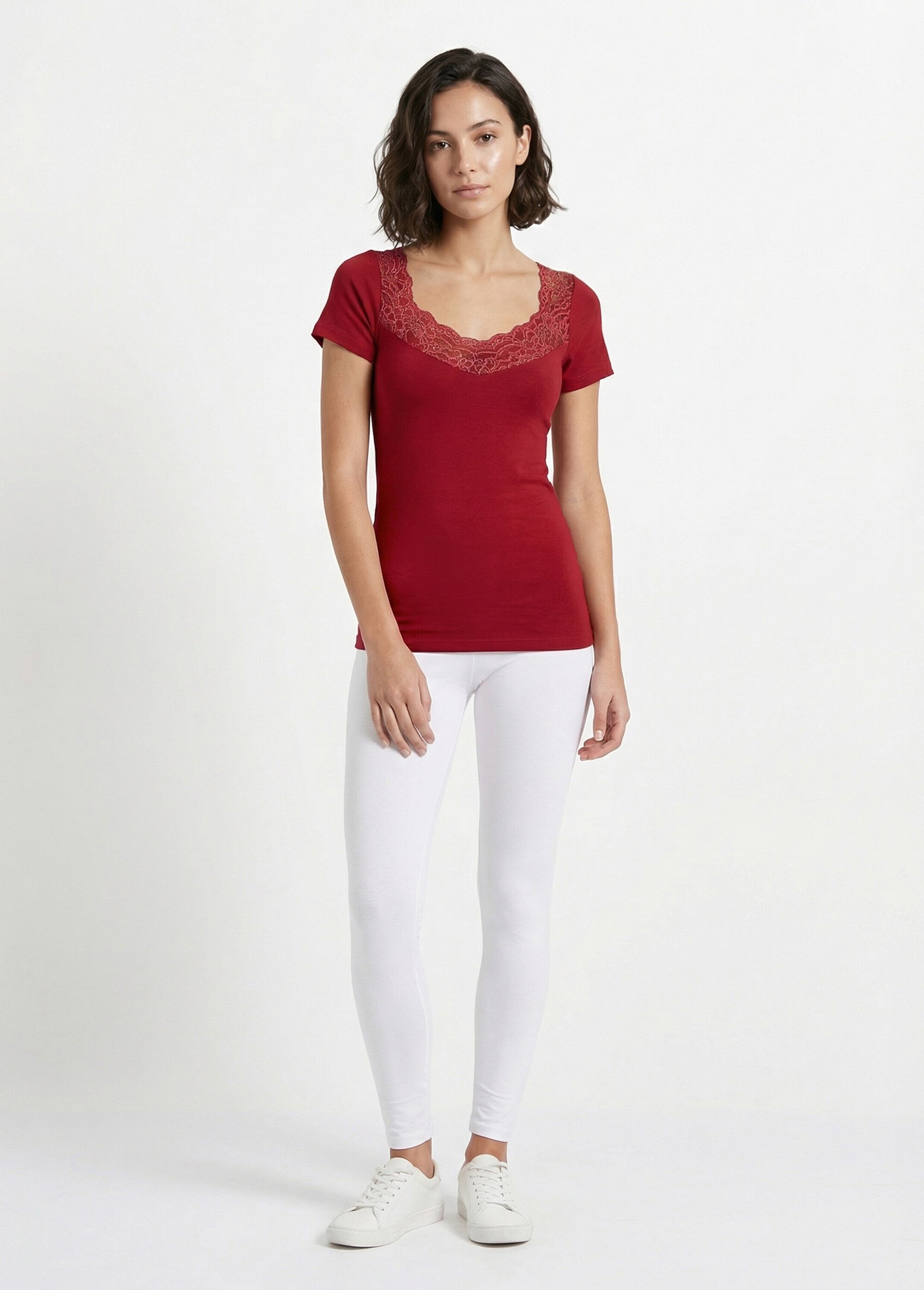 Maillot de corps manches courtes - lot de 2 Femme Rouge VASILEK SF1