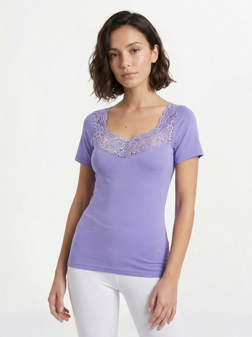 Maillot de corps manches courtes - lot de 2 Femme Violet VASILEK FA1