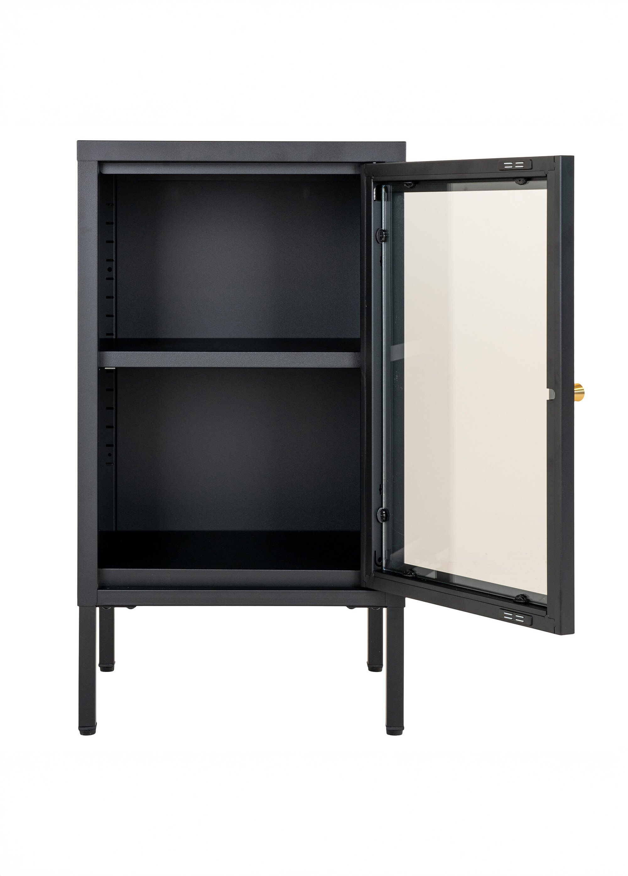 Meuble vitré 1 porte moderne, foncé NOIR HN-3001046 DE2