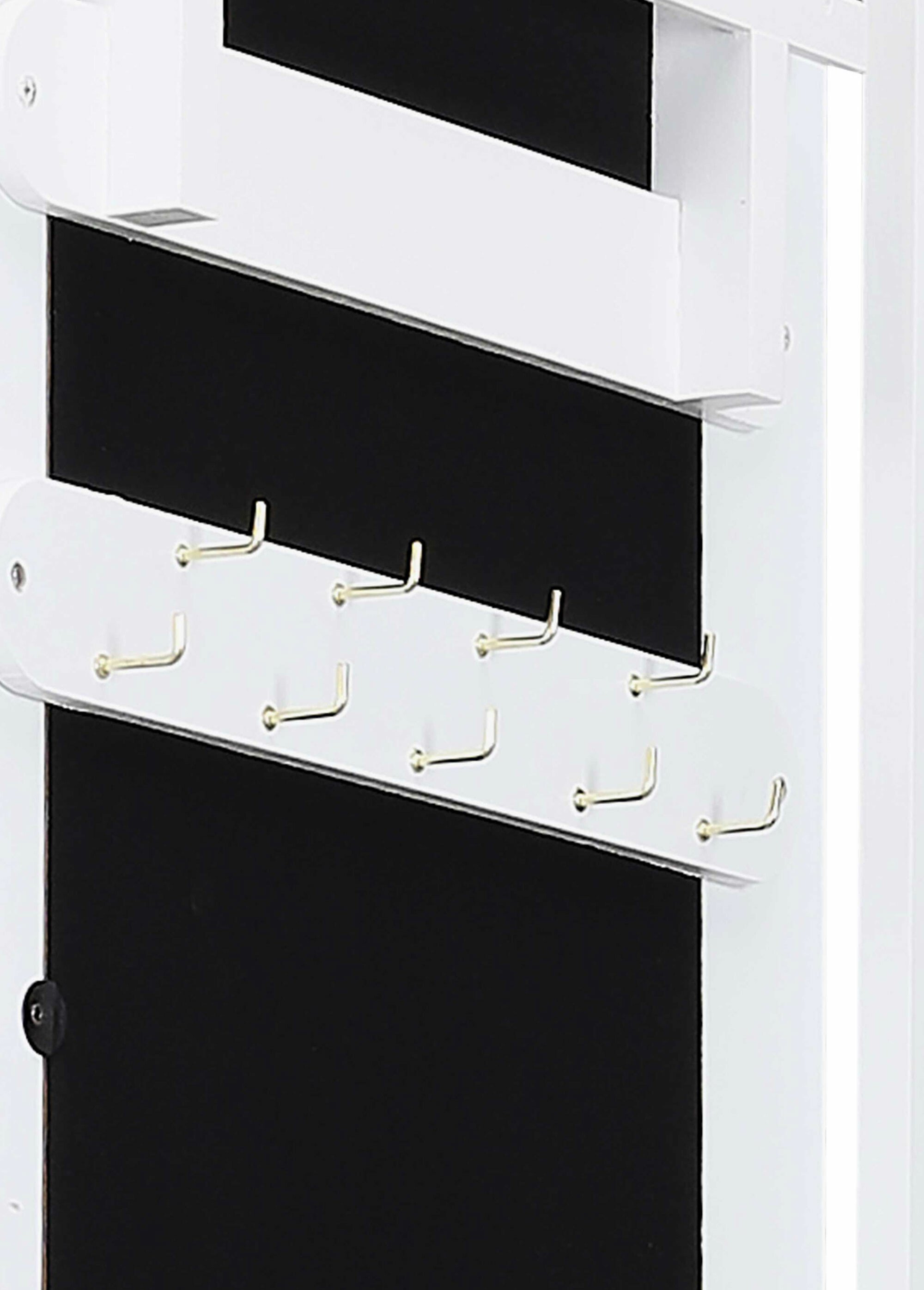 Miroir sur pied avec armoire à bijoux BLANC CMP-HD6731 DE2