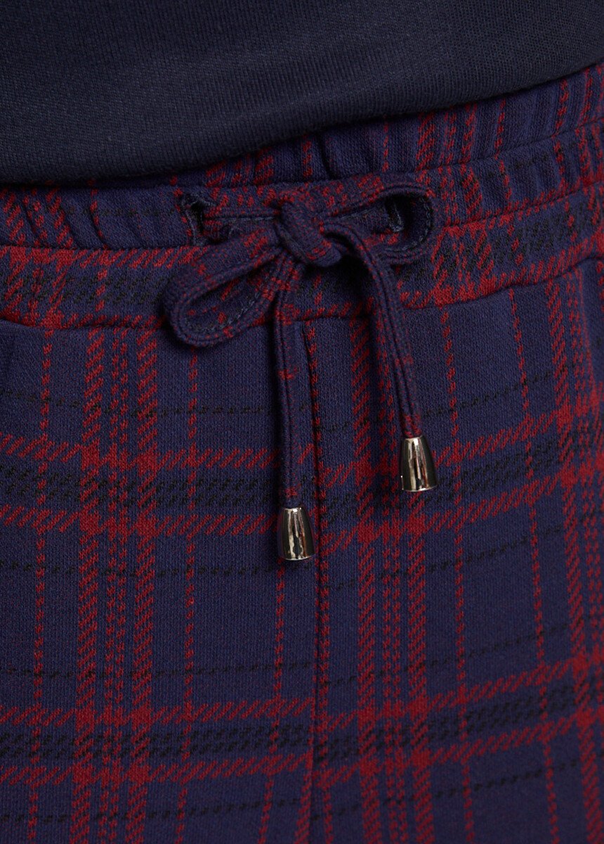 Pantalon droit maille unie ou jacquard Femme Bleu NOULENS DE2