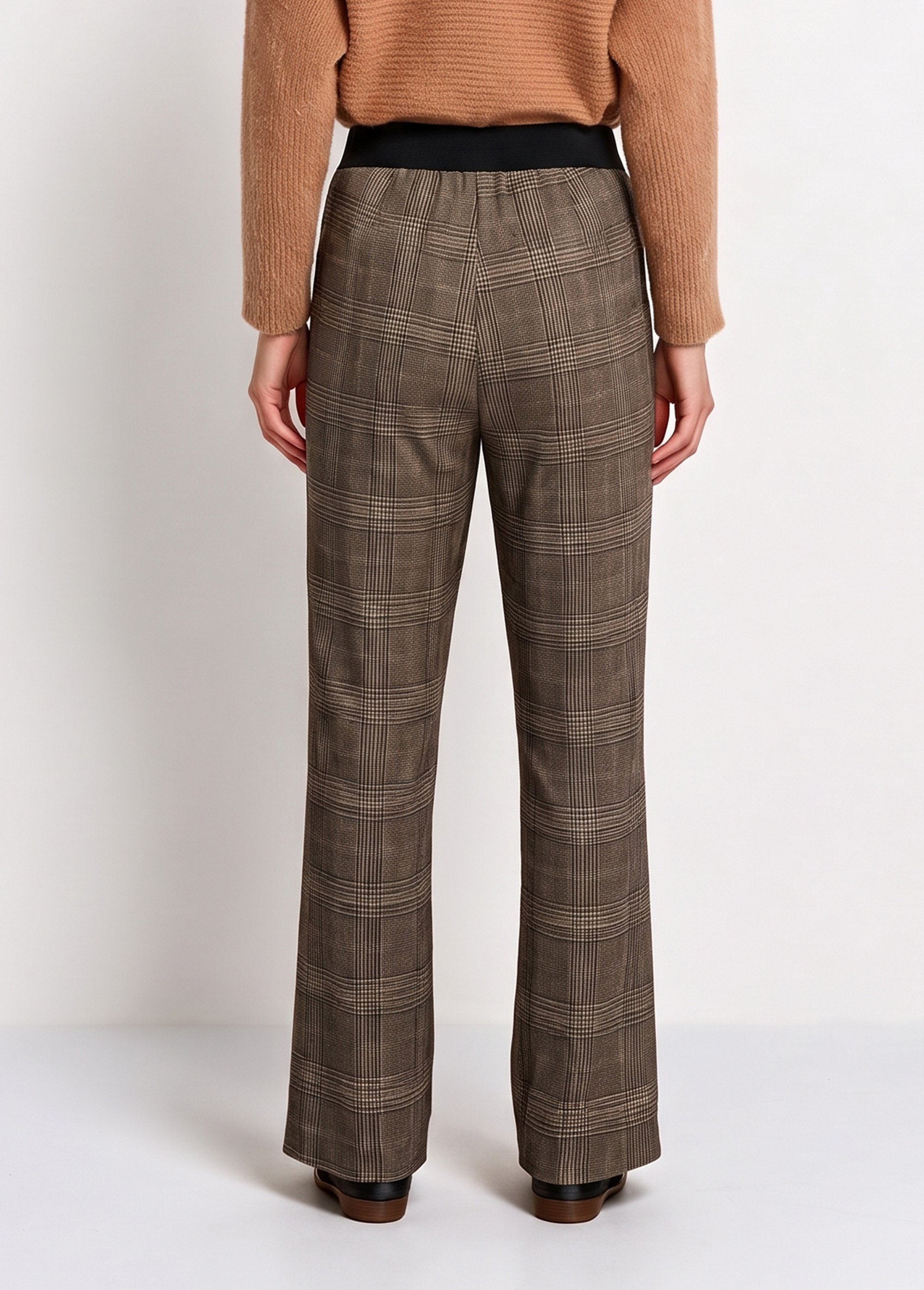 Pantalon droit taille semi élastiquée