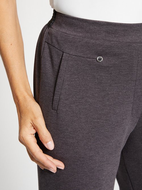 Pantalon droit taille semi élastiquée Femme Gris NAJAC DE2