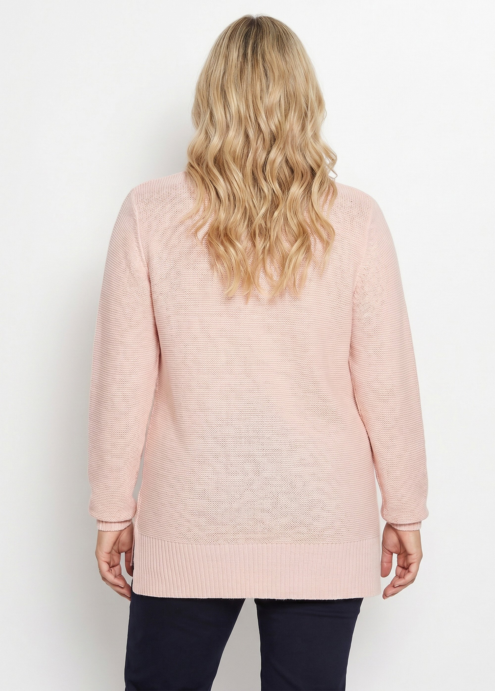 Pull-tunique jersey envers et torsades