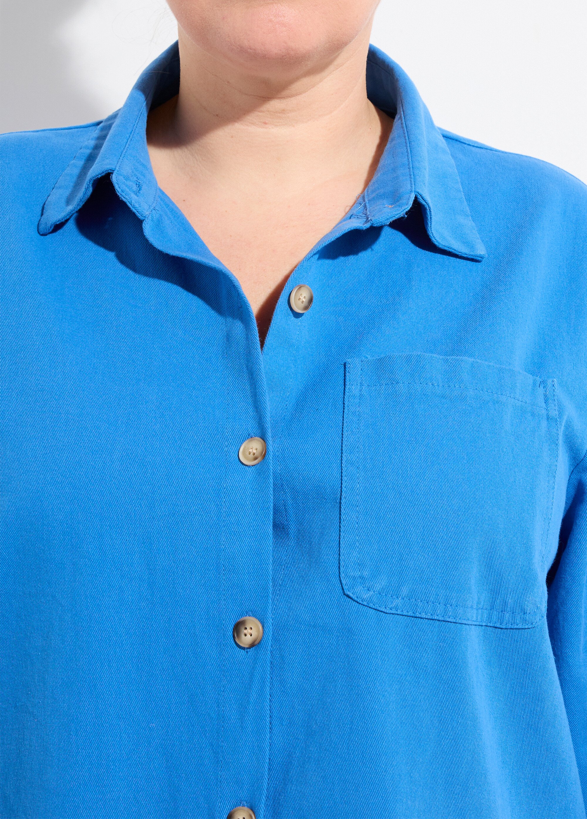 Robe chemisier en twill, manches longues