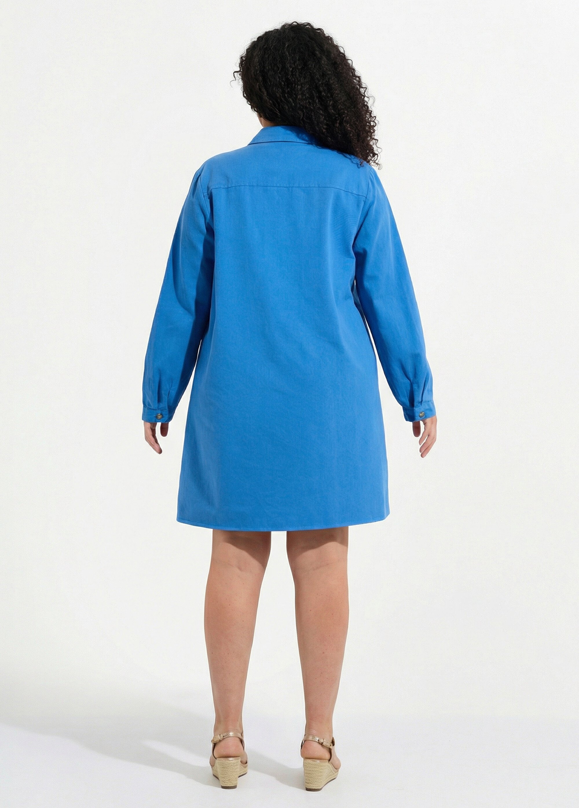 Robe chemisier en twill, manches longues