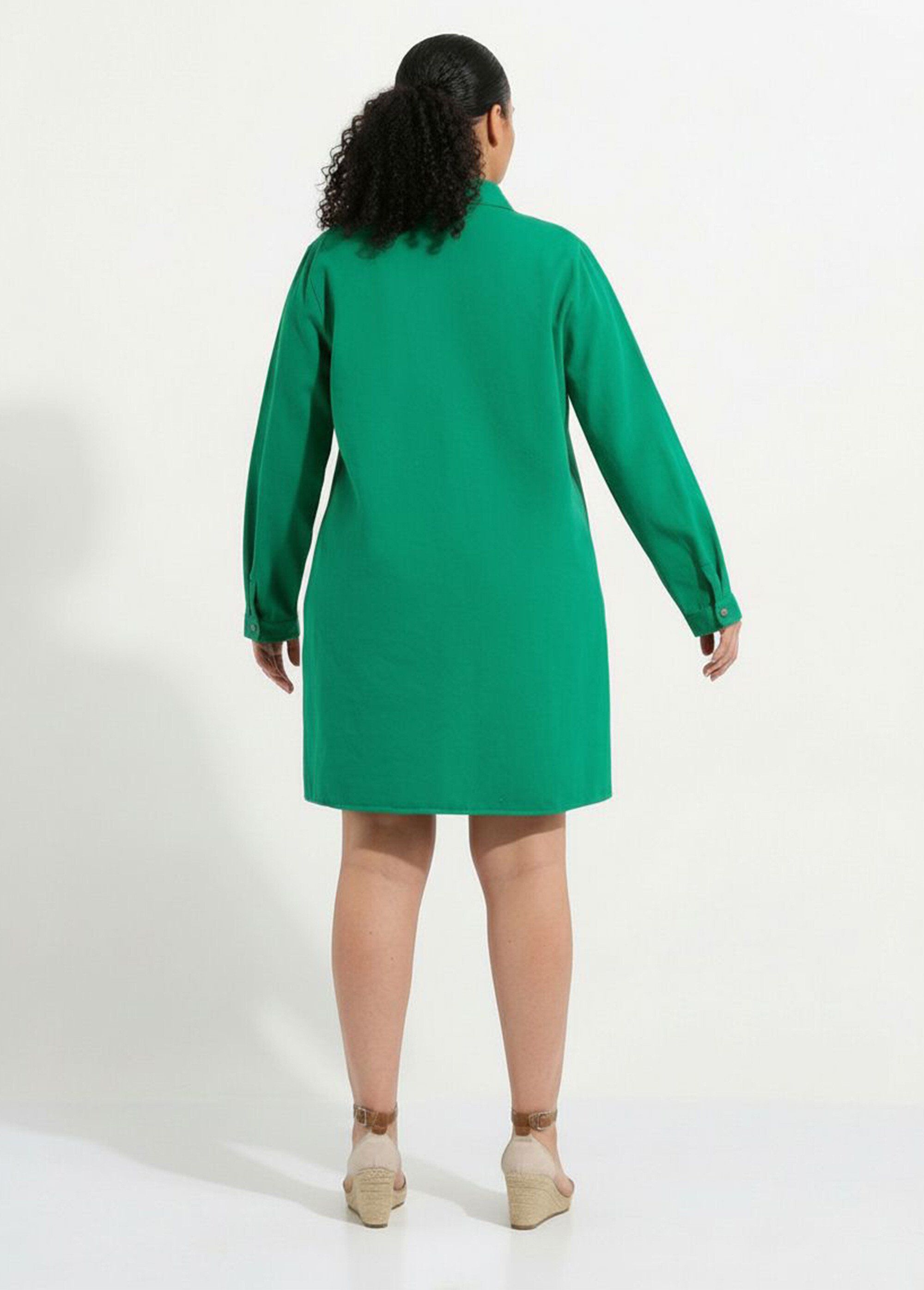 Robe chemisier en twill, manches longues