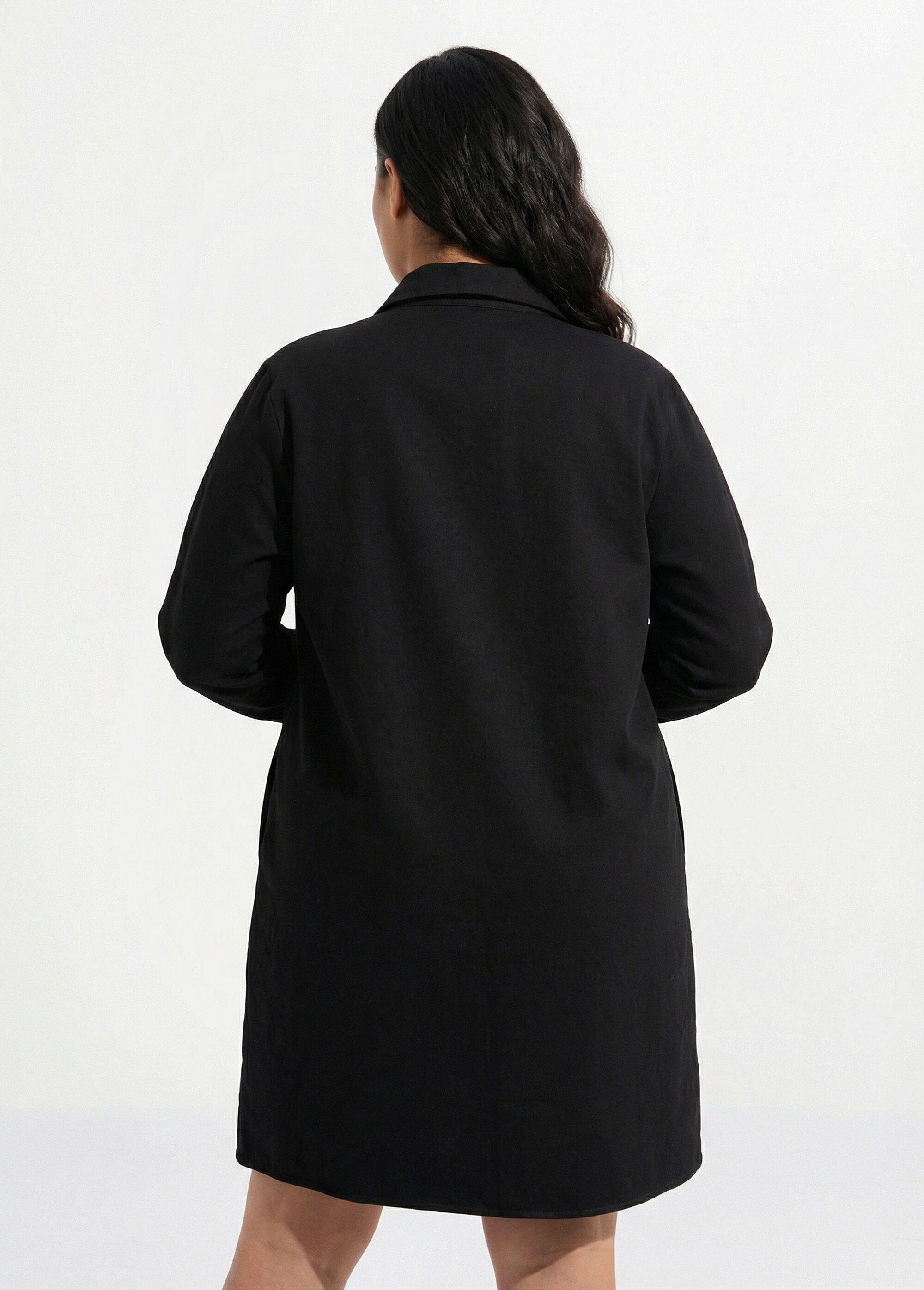 Robe chemisier en twill, manches longues