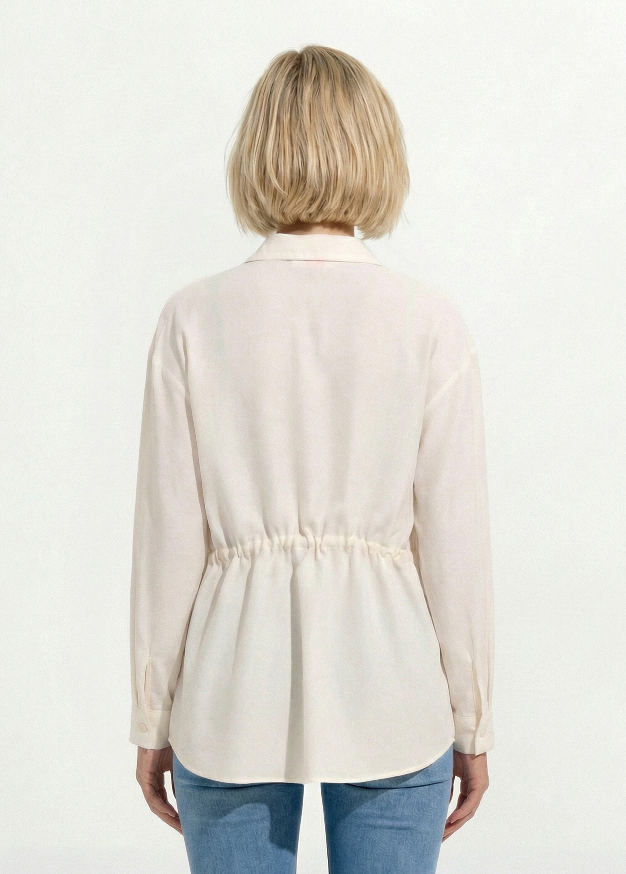 Surchemise boutonnée ceinturée