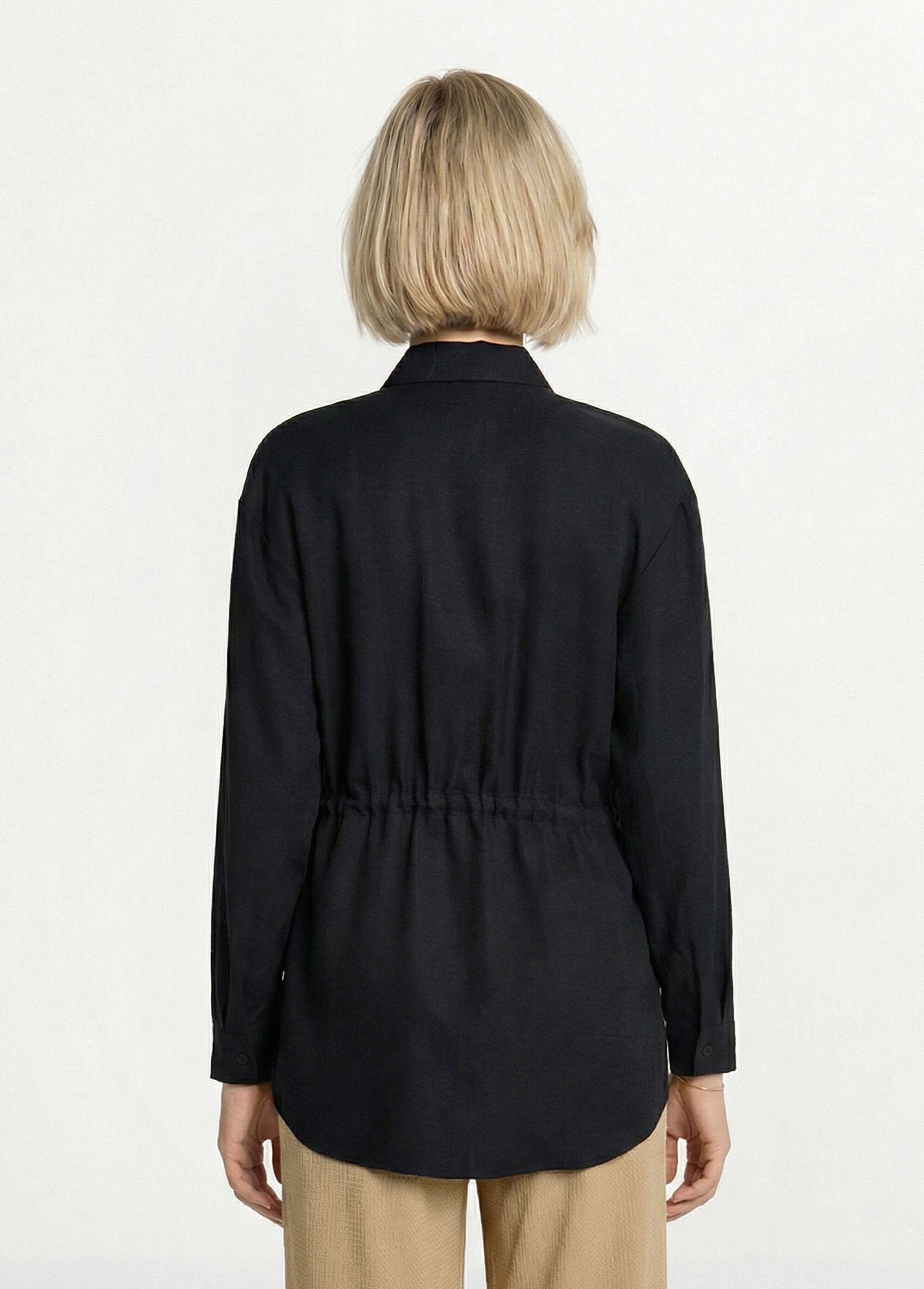 Surchemise boutonnée ceinturée