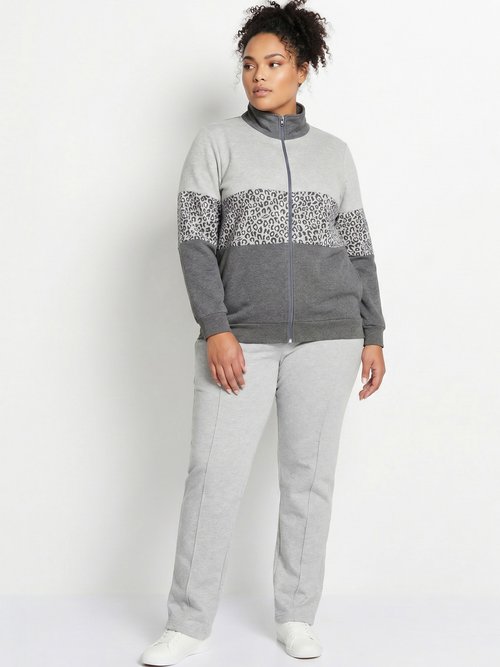 Veste détente zippée molleton col montant Grande Taille Gris PAUGETA SI1