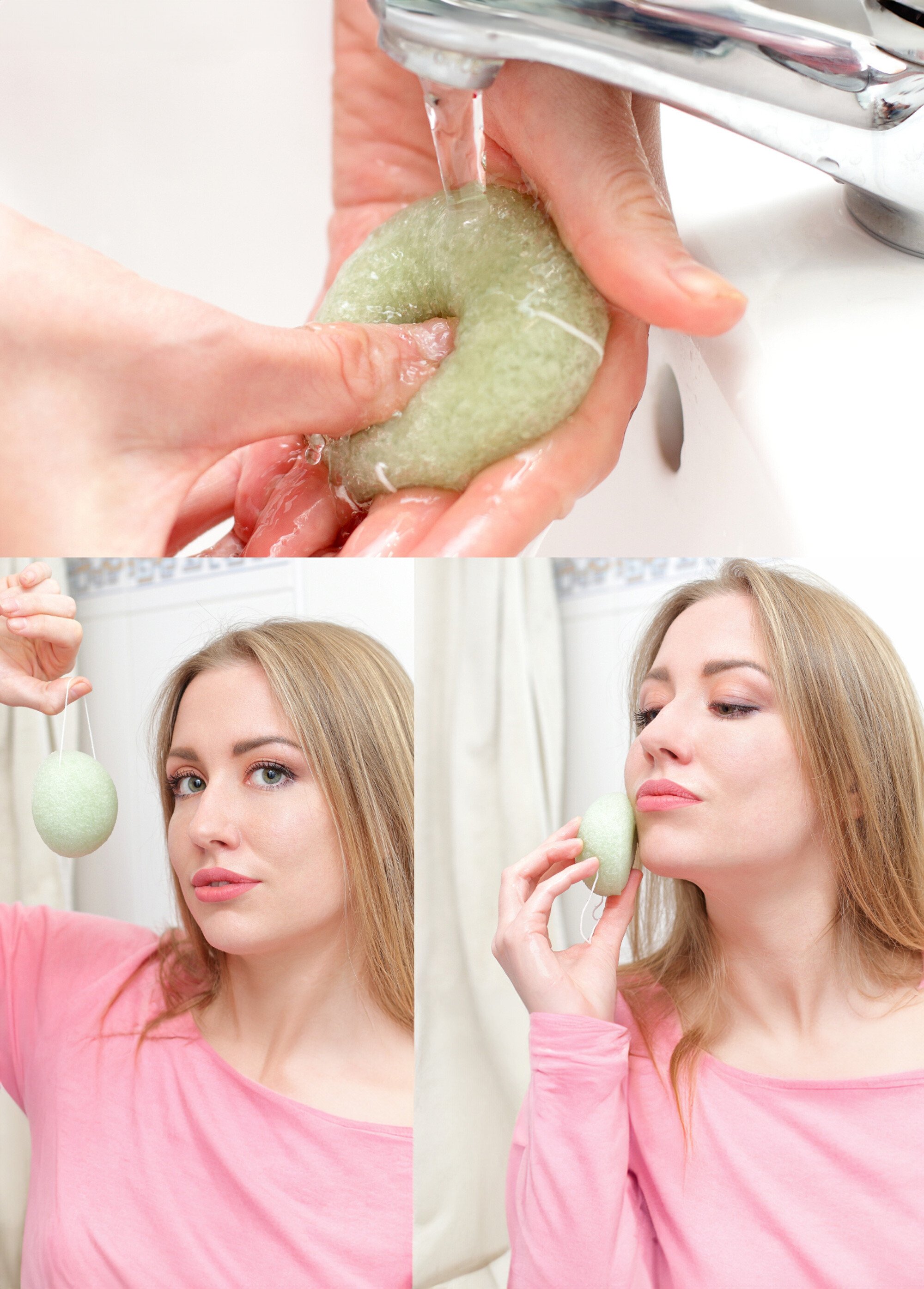 Éponge konjac au thé vert Vert ZENKONJAC DE1