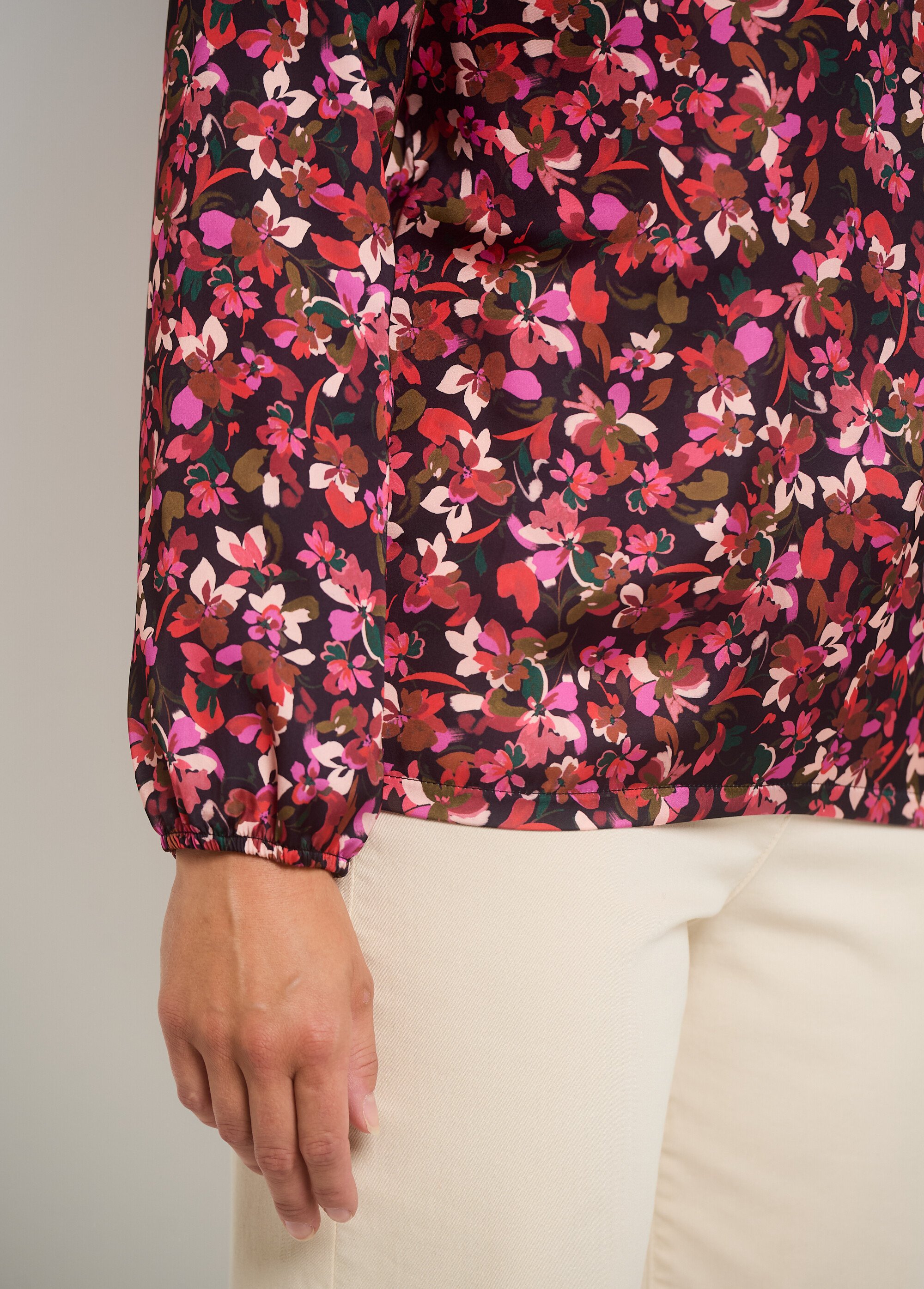 Blouse Only Rouge à épaules Dénudées - Taille 38, Motif Floral, Viscose, Occasion Très Bon état