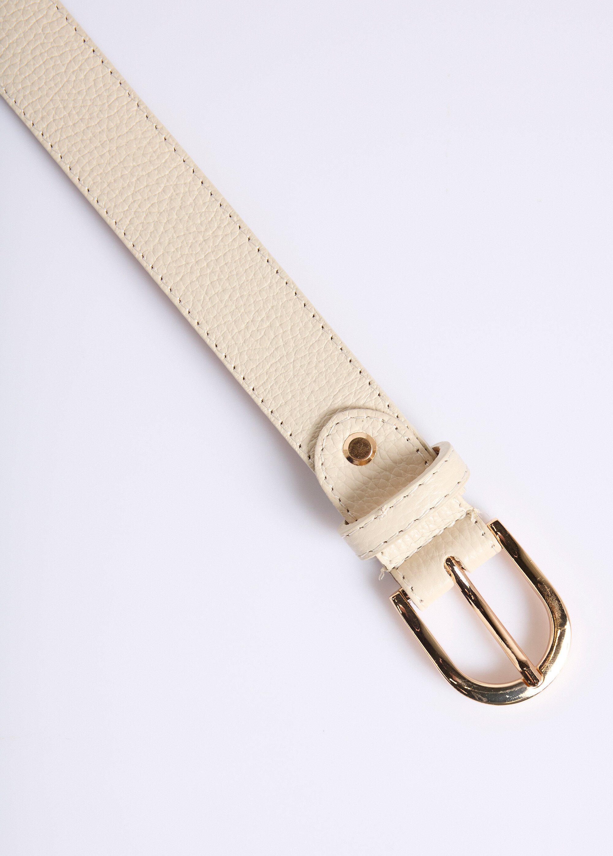 Ceinture en cuir Femme Beige USTRAL DE1