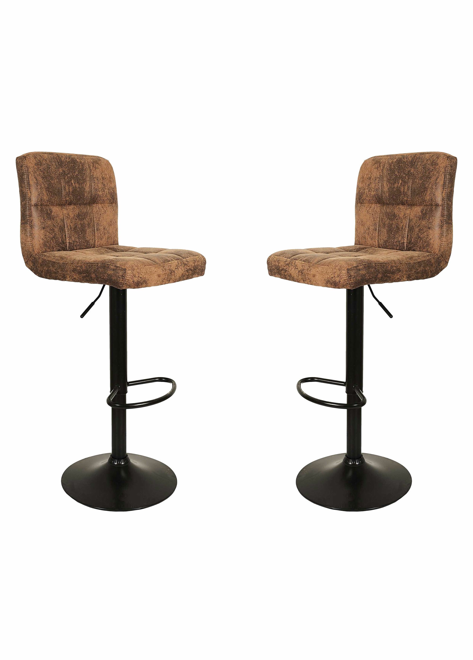 Chaise de bar capitonnée simili cuir MARRON CMP-HD7603 FA1