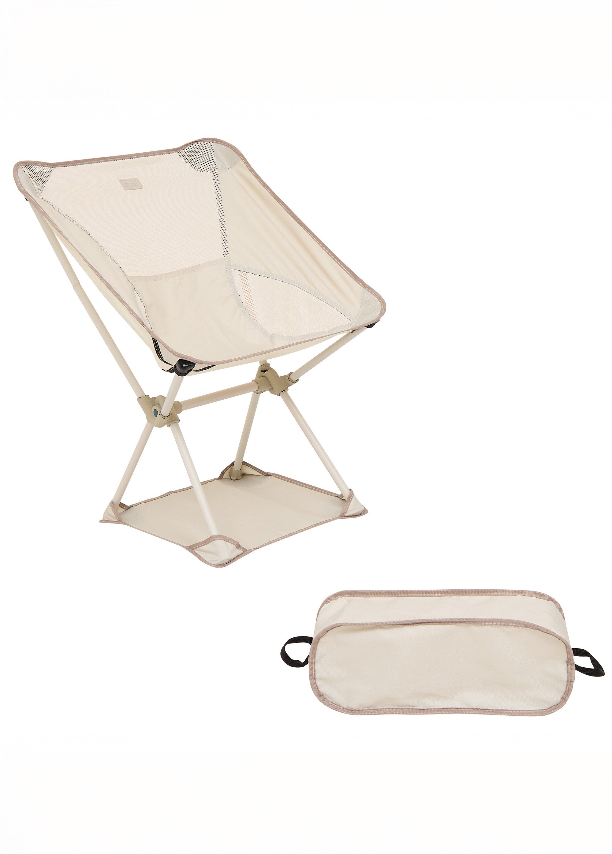 Chaise de camping pliante armature métal BEIGE JJA-213510A DE1