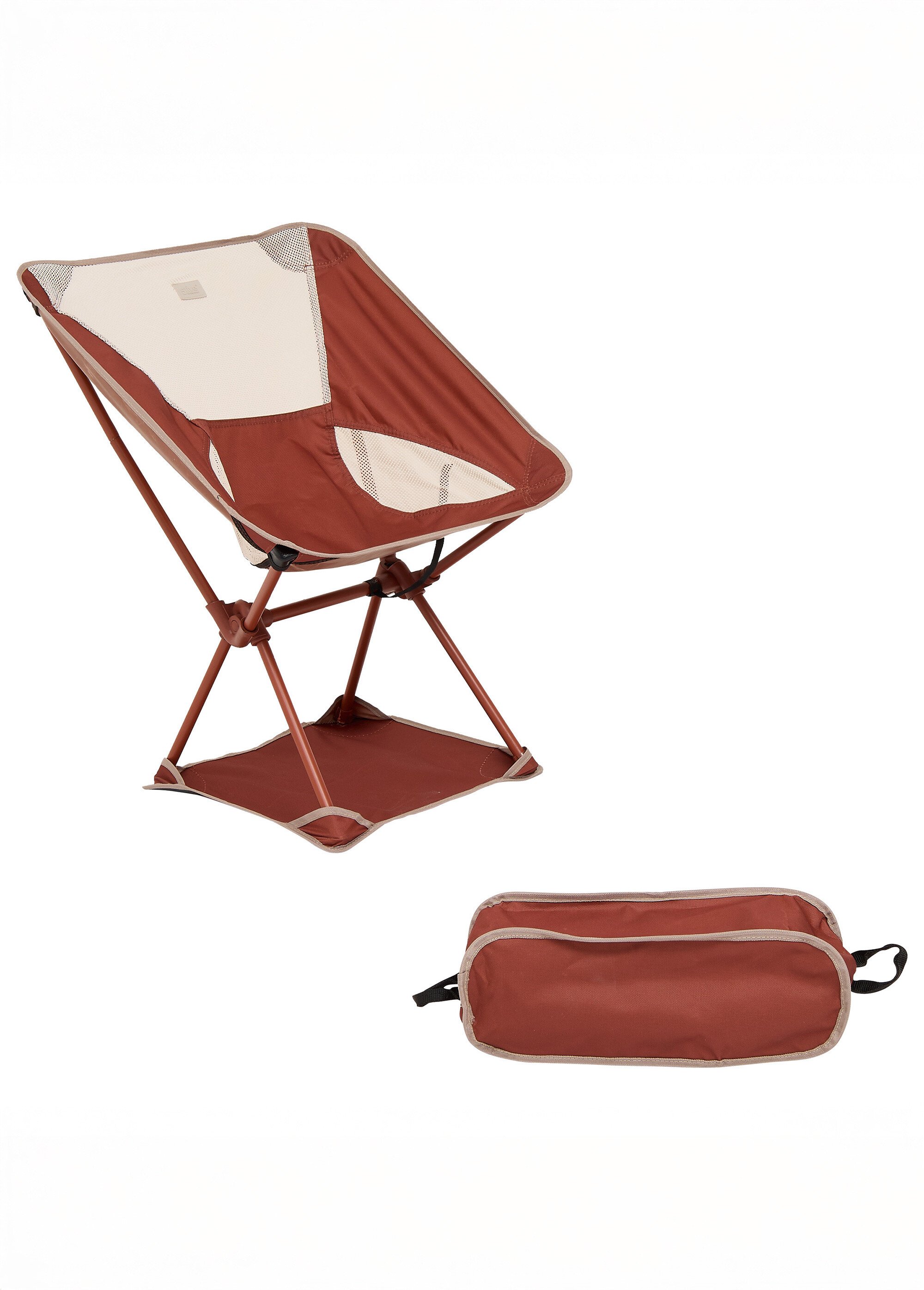 Chaise de camping pliante armature métal ROUGE JJA-213510A DE1