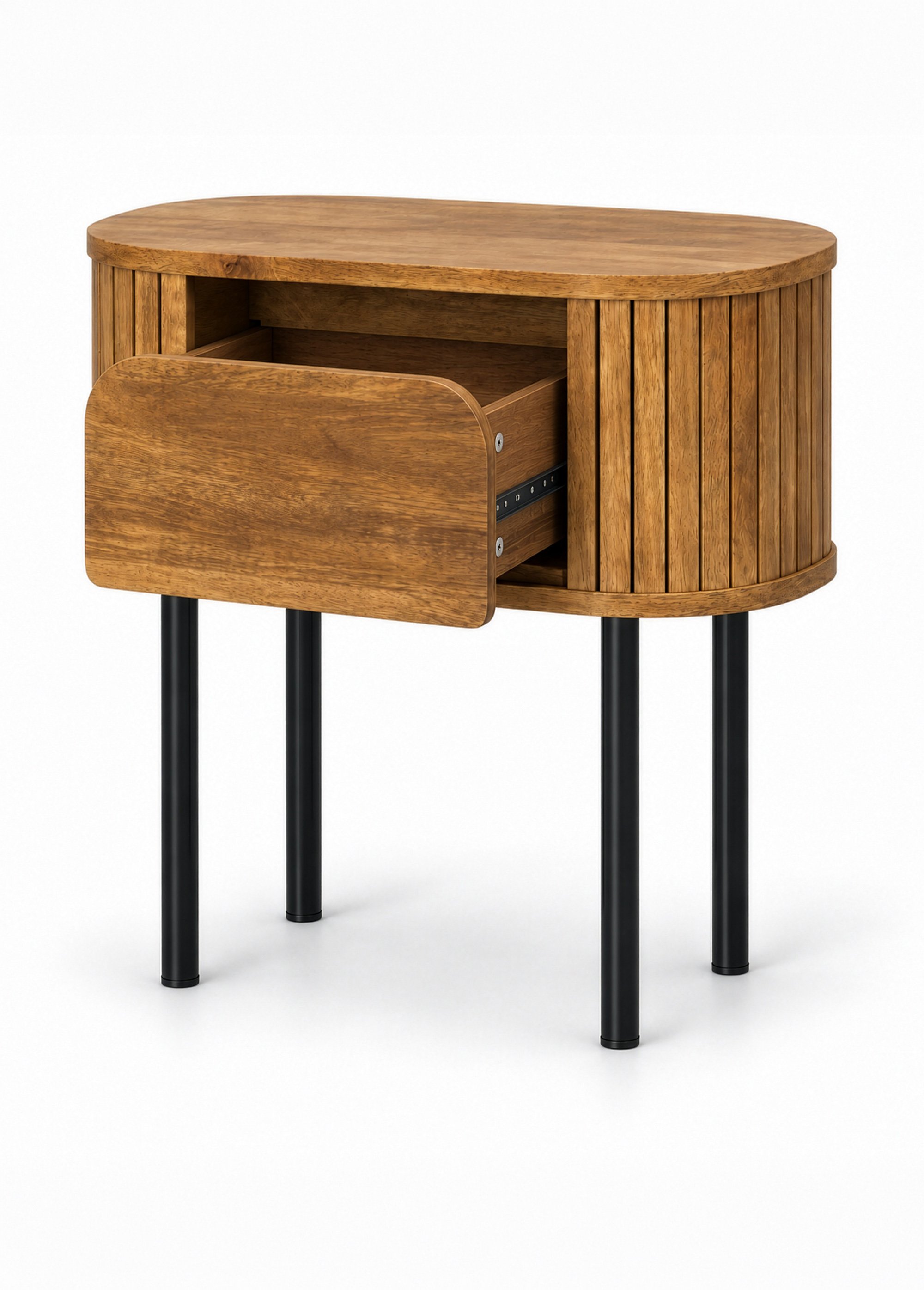 Chevet tiroir, lignes arrondies HERITAGE MARRON CMP-HD7916 DE1