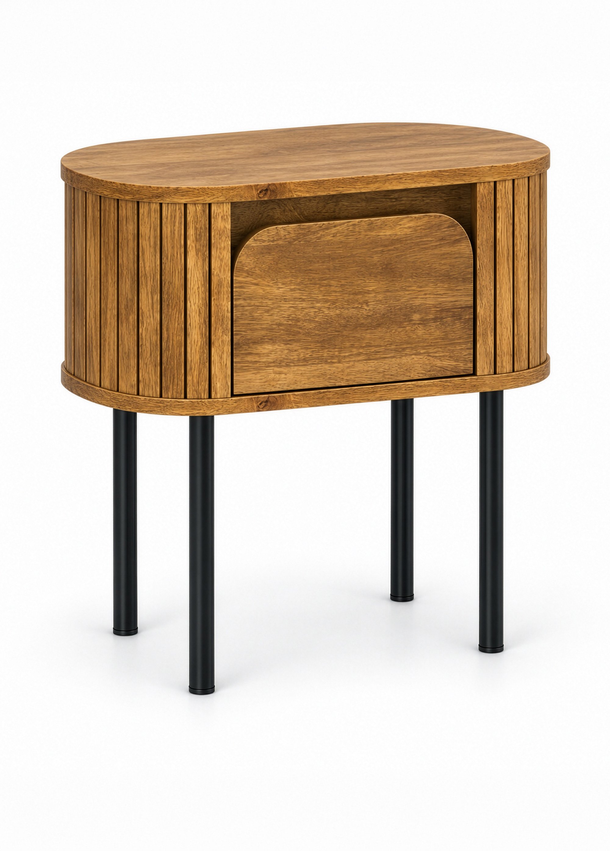 Chevet tiroir, lignes arrondies HERITAGE MARRON CMP-HD7916 FA1