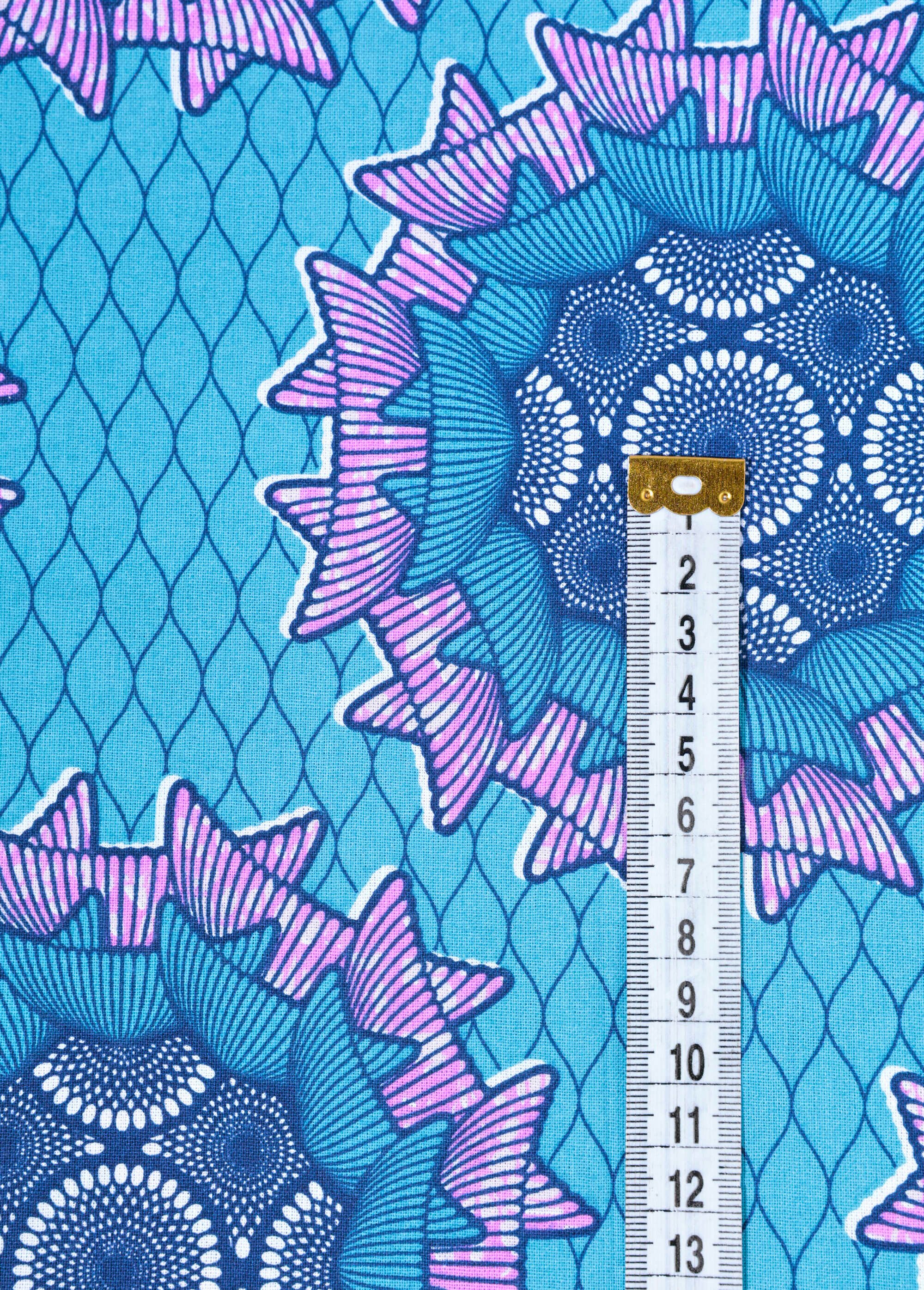 Coupon tissu ethnique Wax B2, 0,5x1,5m