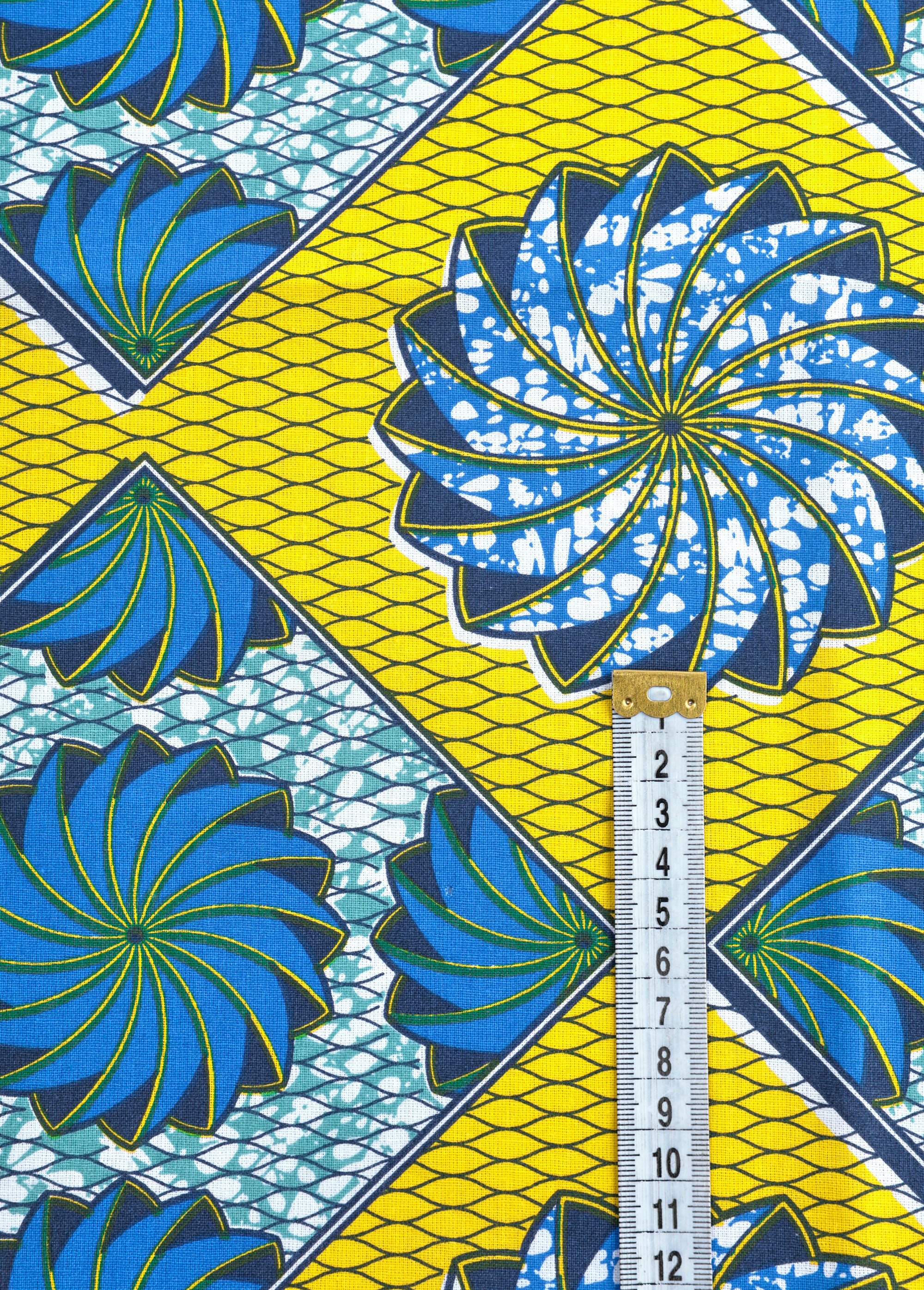 Coupon tissu ethnique Wax J1, 0,5x1,5m