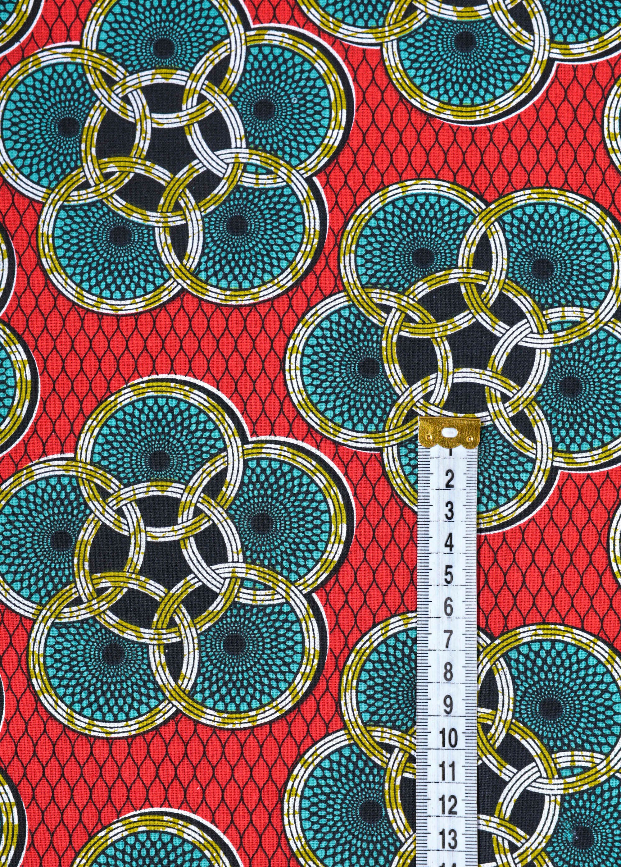 Coupon tissu ethnique Wax R2, 3x1,5m