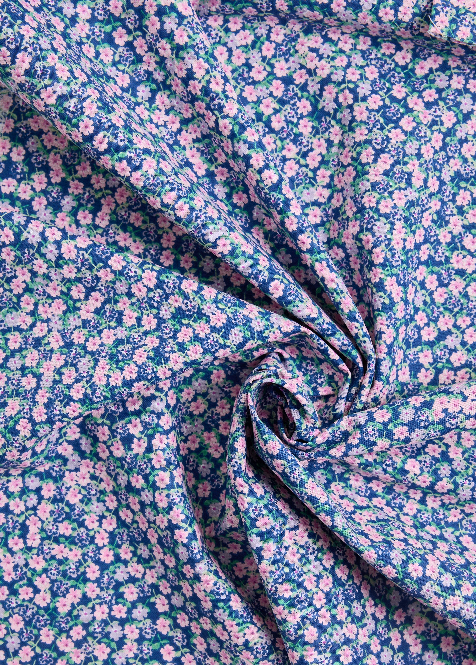 Coupon tissu motif fleuri 8R ROSE COT91382 FA1