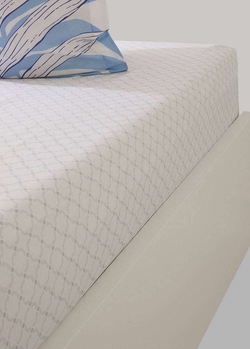 Drap-housse micro-motifs géométriques
