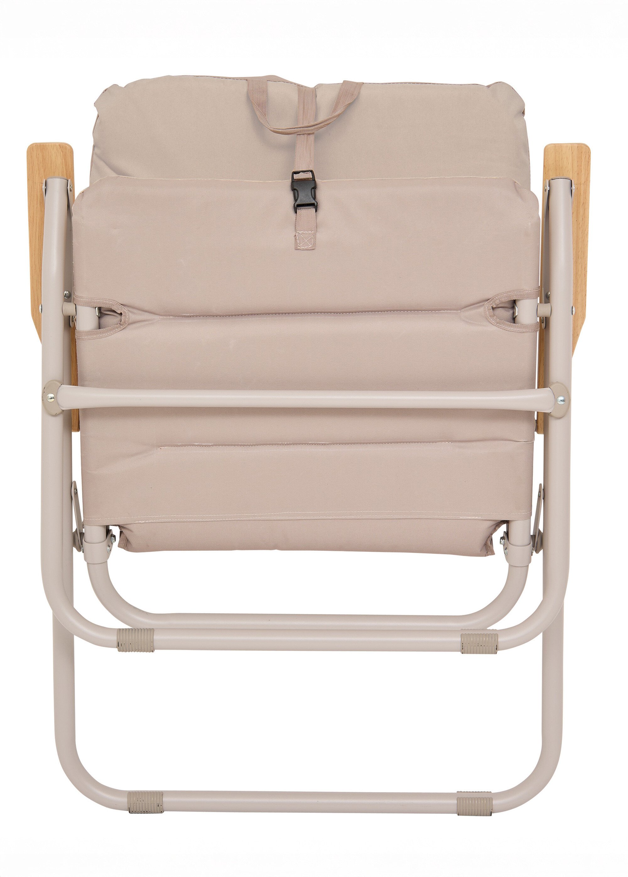 Fauteuil relax pliant accoudoirs bois MARRON JJA-213511A DE1