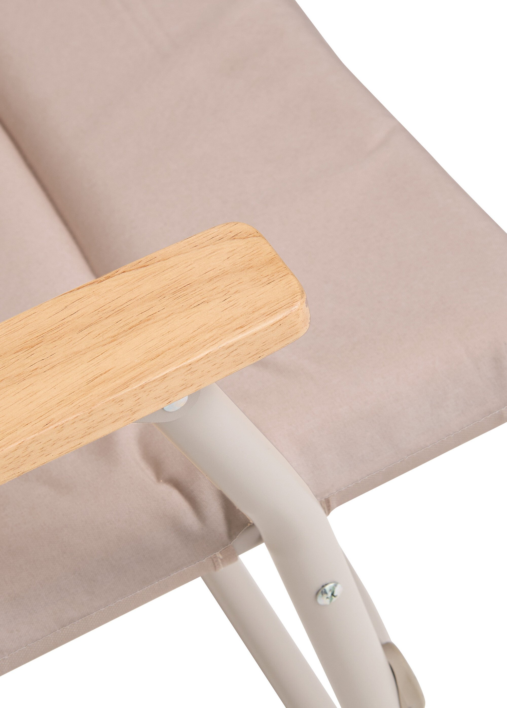 Fauteuil relax pliant accoudoirs bois MARRON JJA-213511A DE3