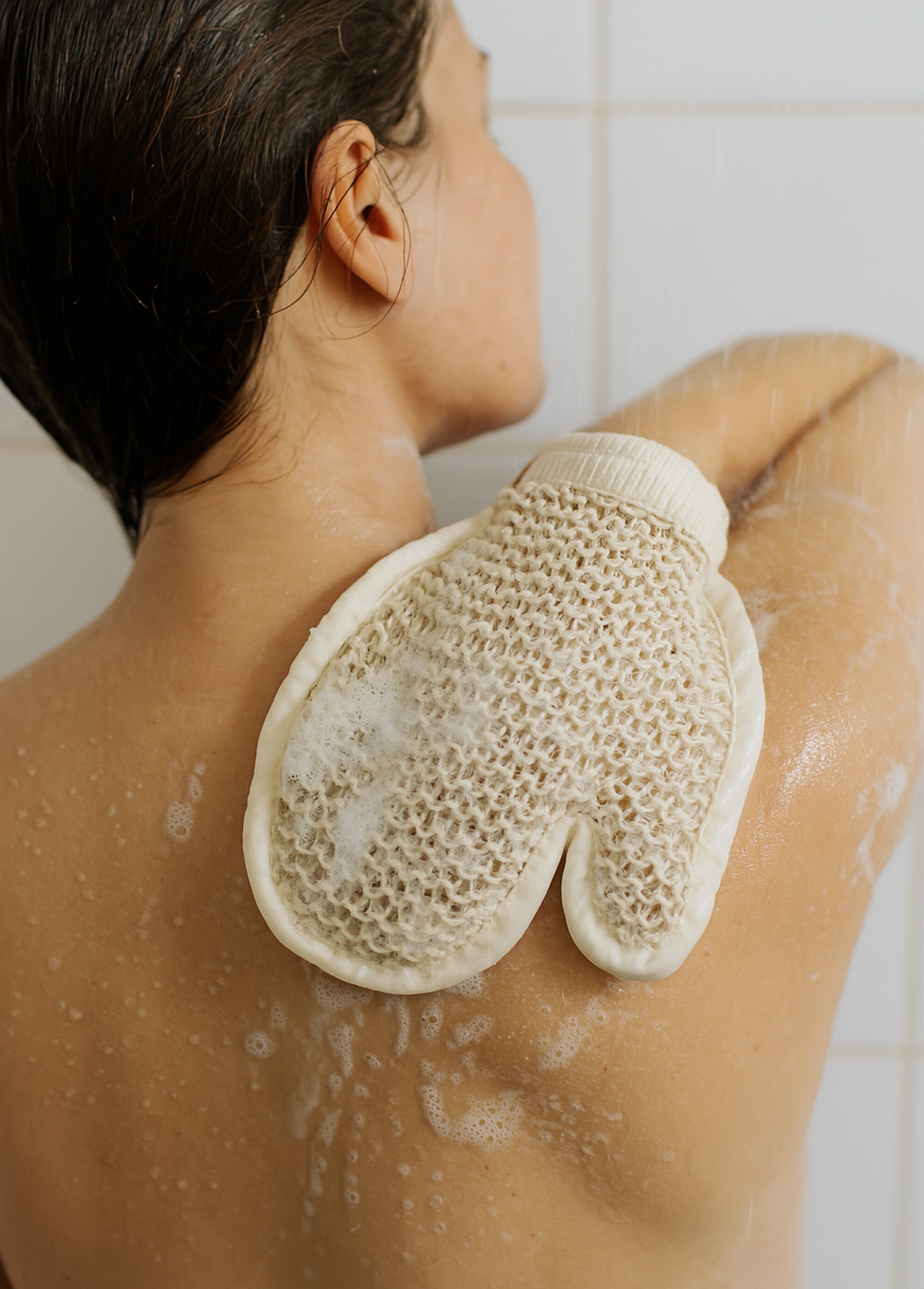 Gant de massage exfoliant double face Beige ZENGANTMASSAGE FA1