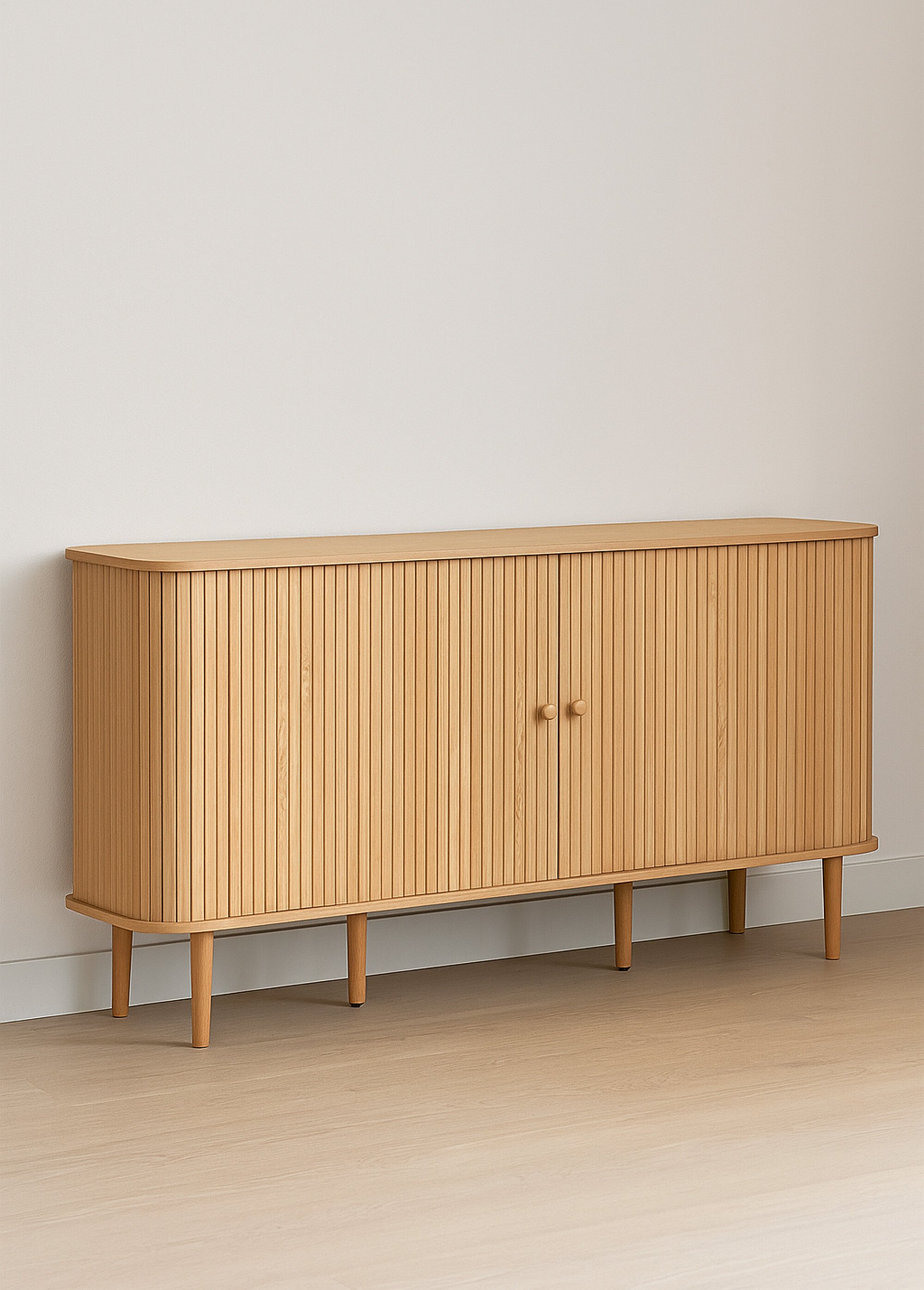 Grand buffet bois, portes coulissantes BEIGE HN-3102001 FA1