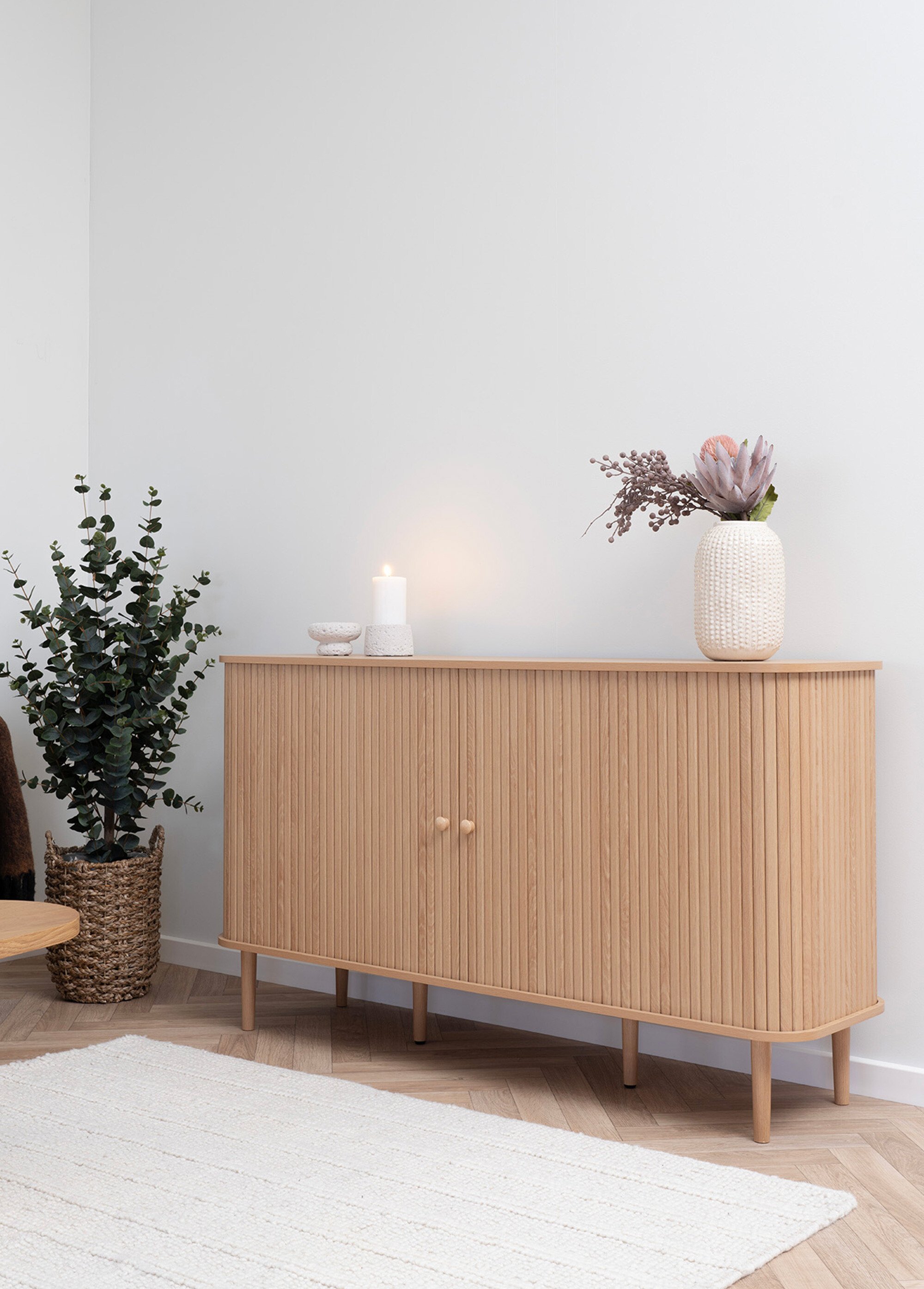 Grand buffet bois, portes coulissantes BEIGE HN-3102001 SI1