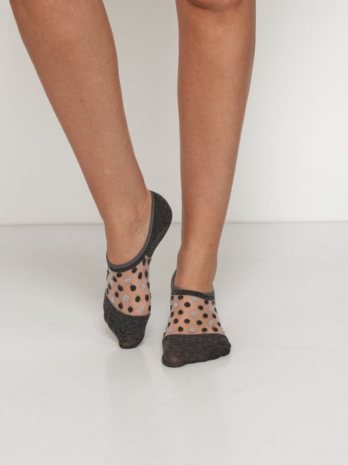 Lot de 3 Socquettes invisibles, assorti foncé Femme Gris BEN13893859 FA2