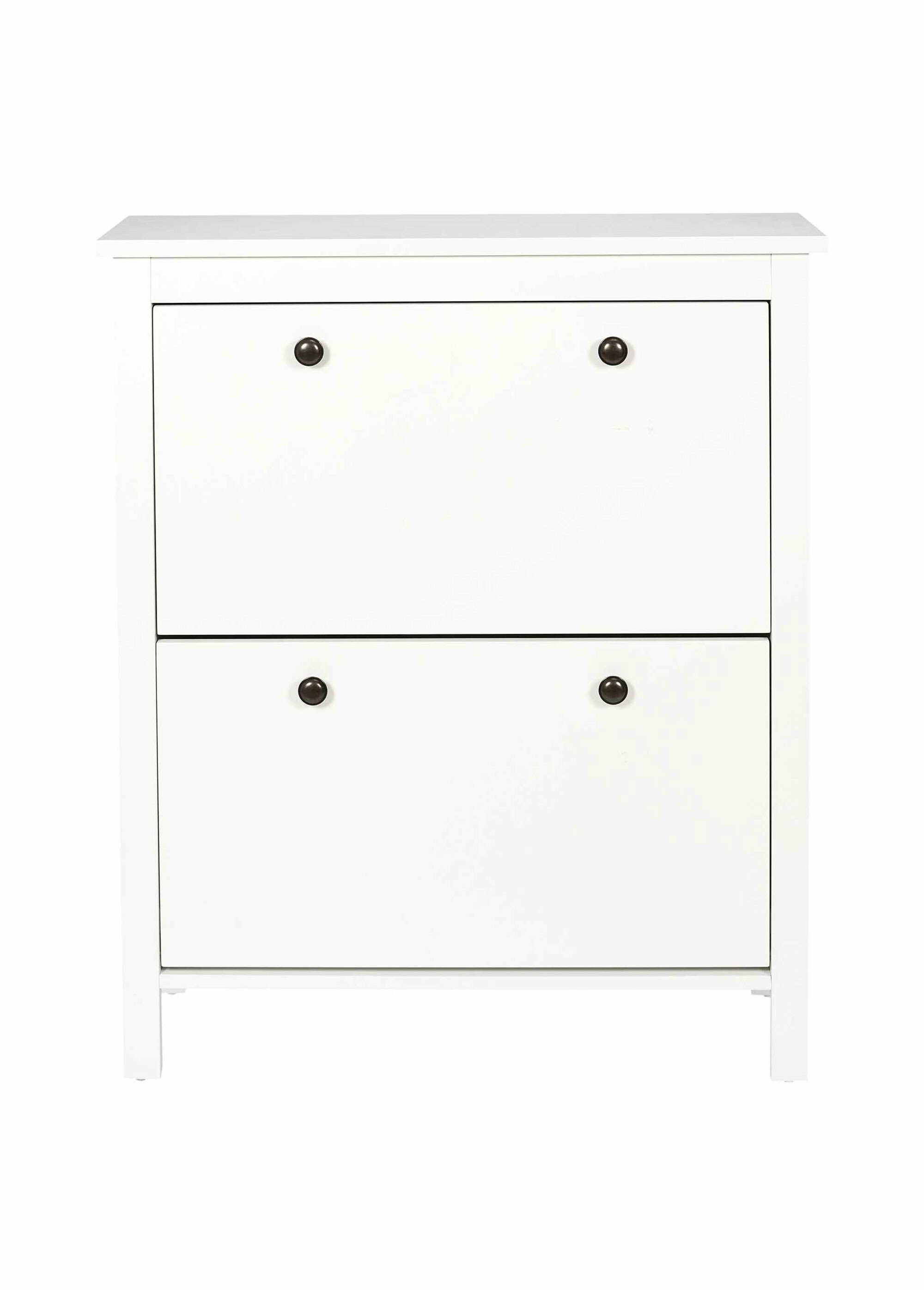 Meuble à chaussures en mélaminé clair BLANC CMP-HD7384 DE1