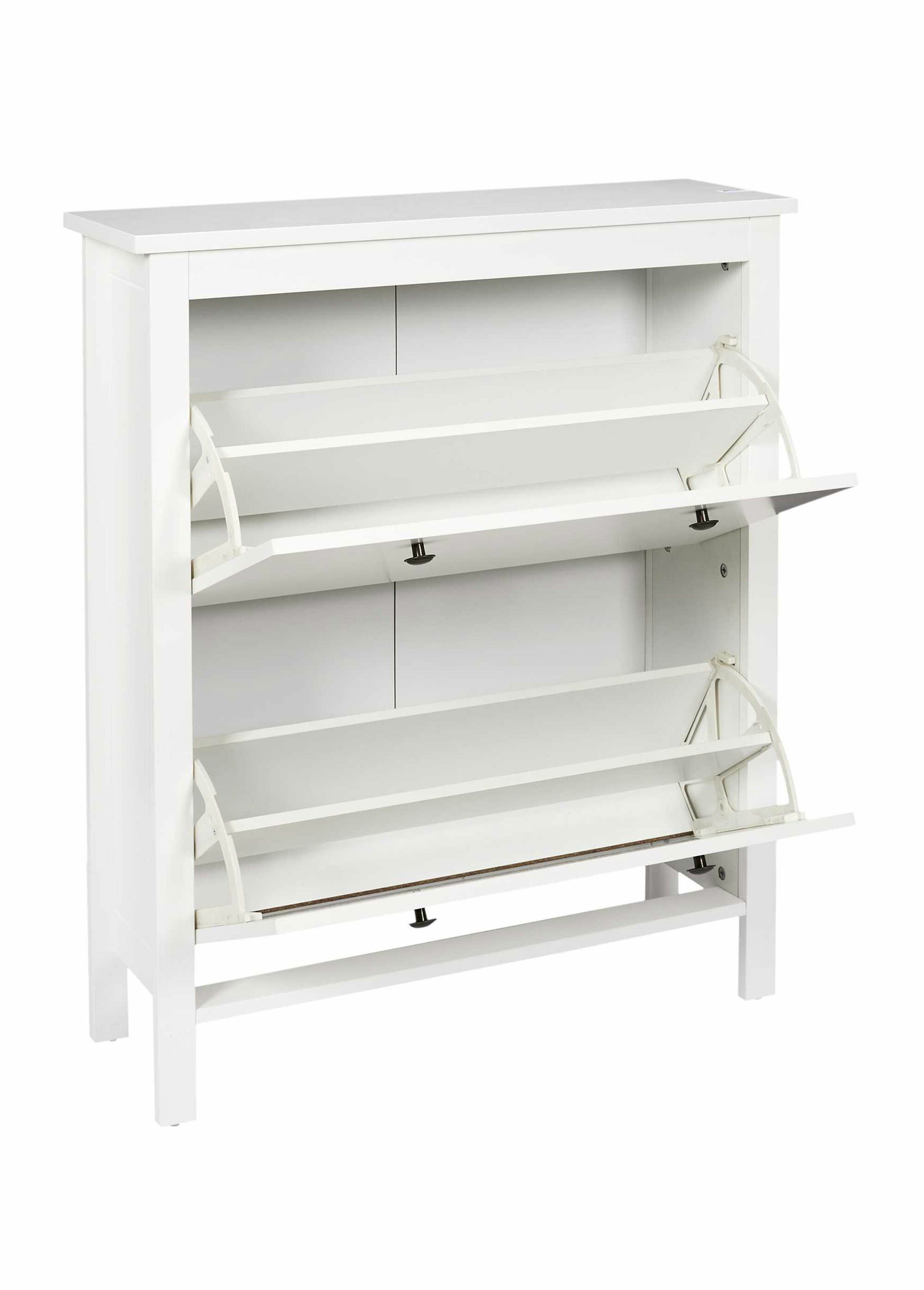 Meuble à chaussures en mélaminé clair BLANC CMP-HD7384 DE2