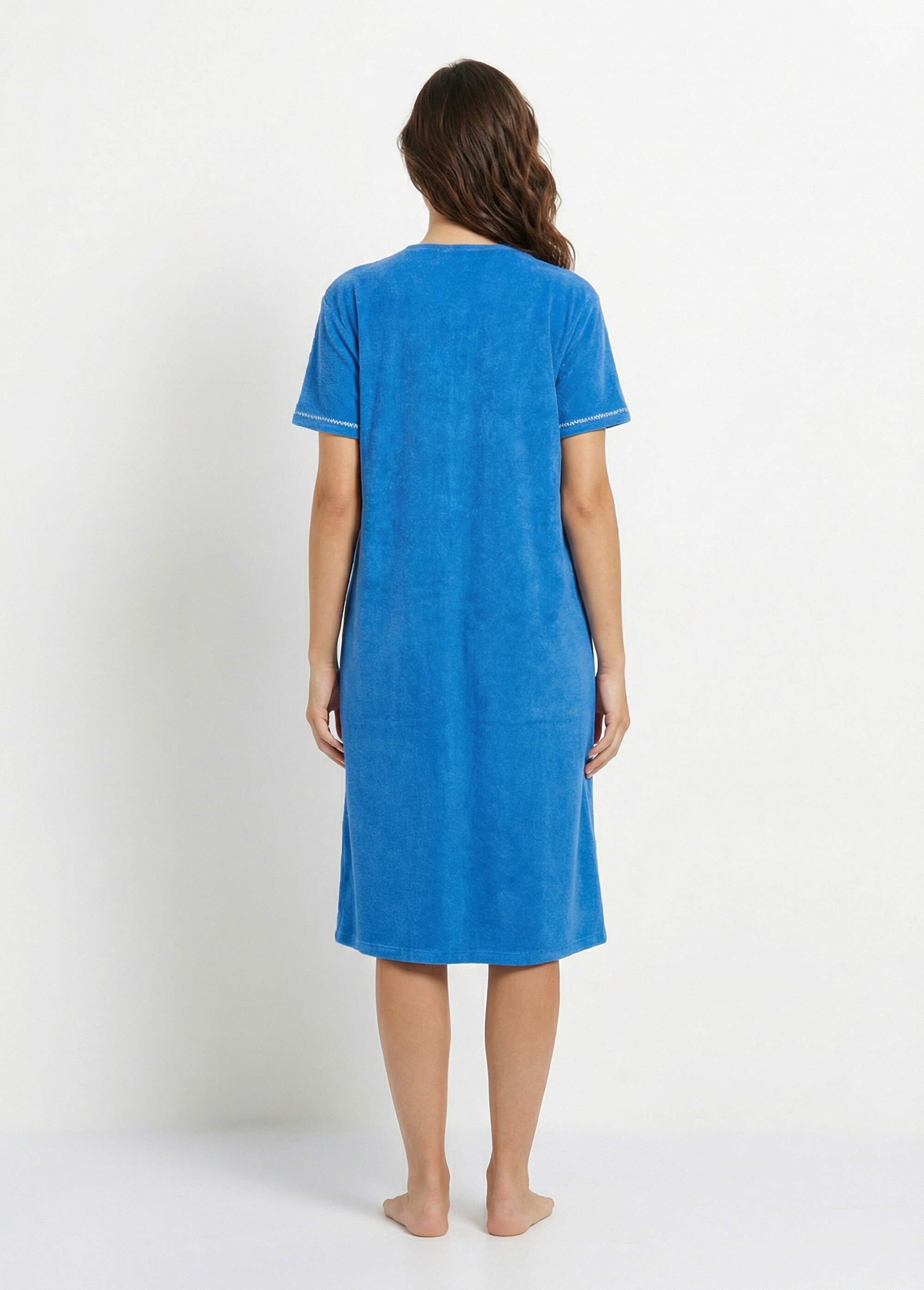 Peignoir de bain éponge coton uni zippé