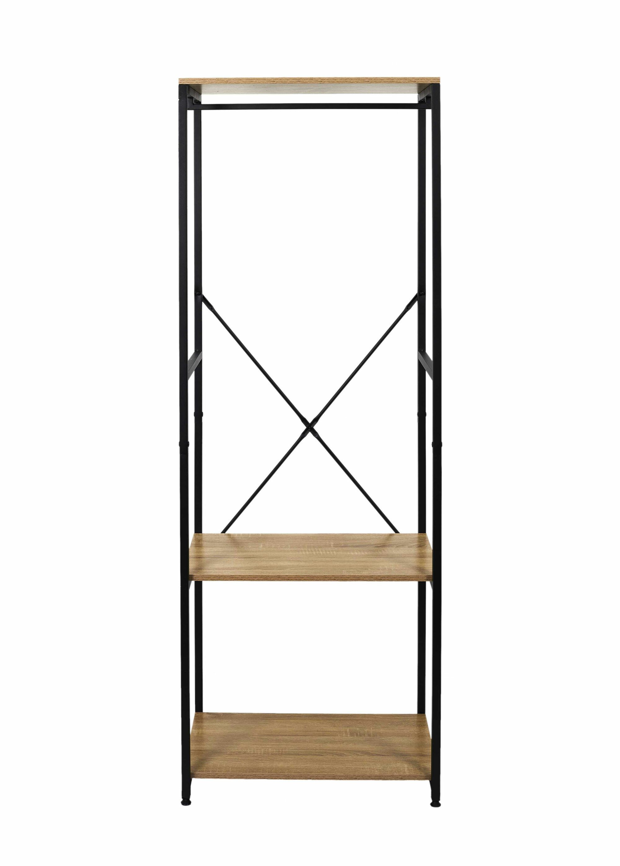 Portant à vêtements épuré métal et bois MARRON CMP-HD7437 DE1
