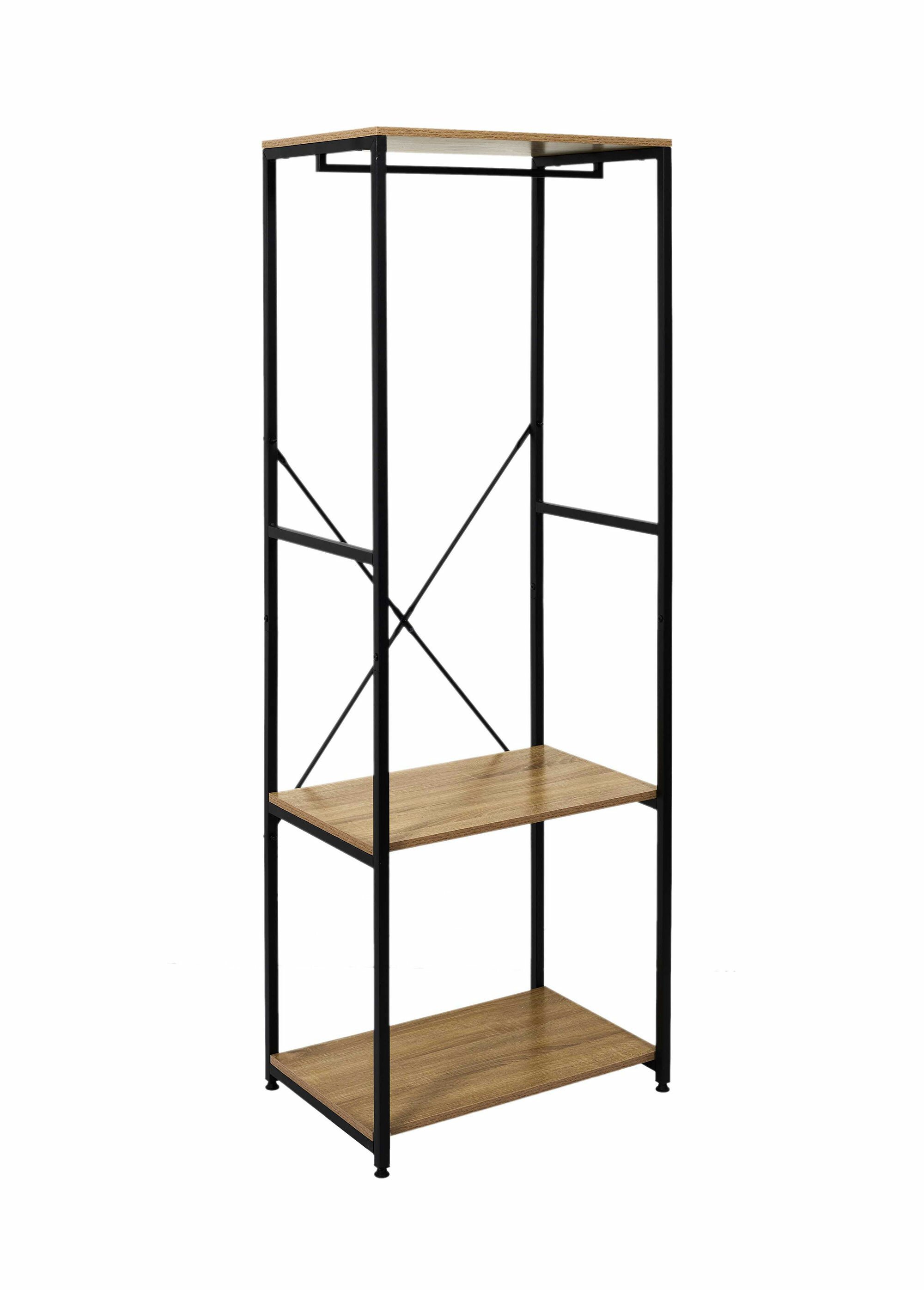 Portant à vêtements épuré métal et bois