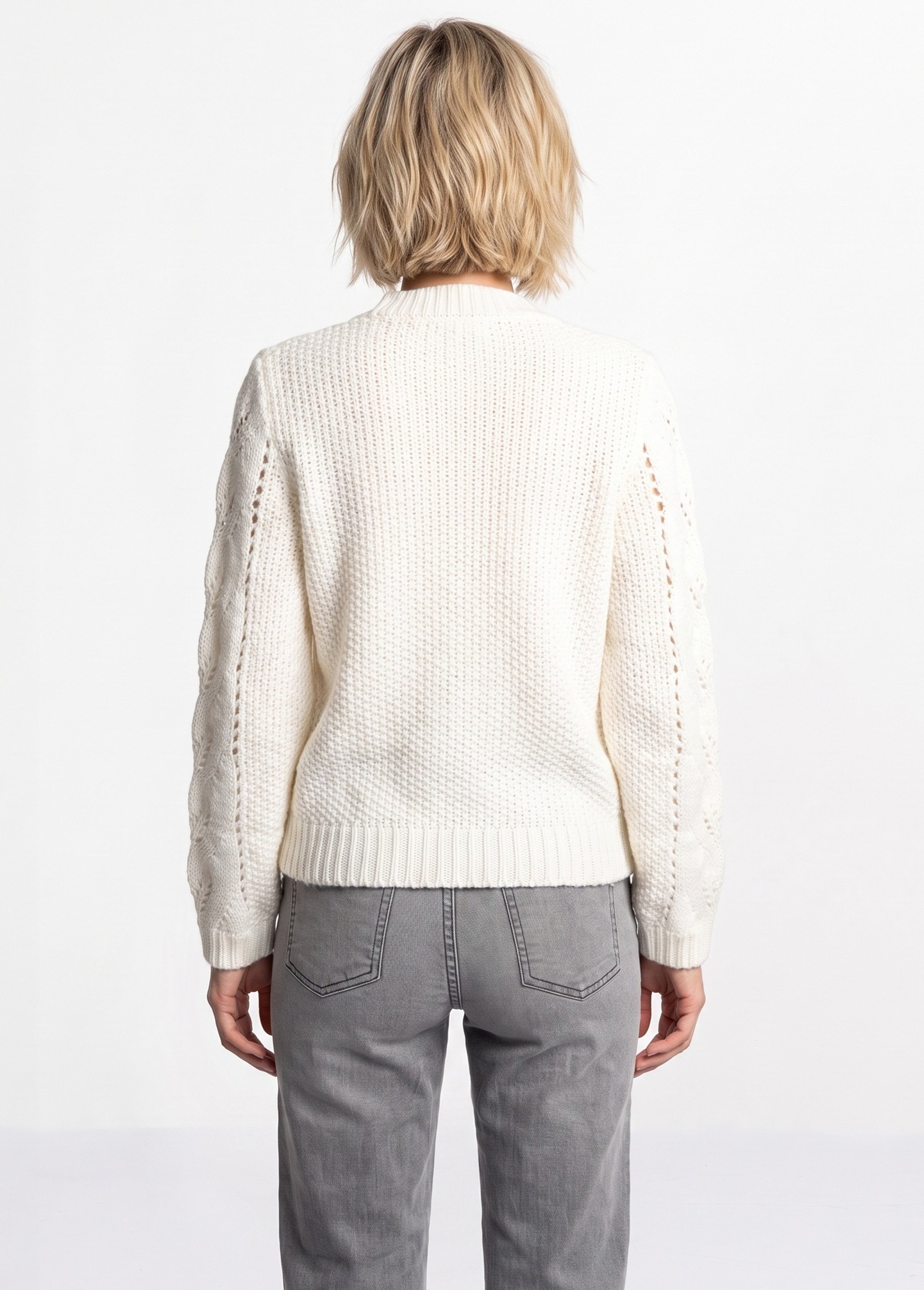 Pull doux en maille fantaisie