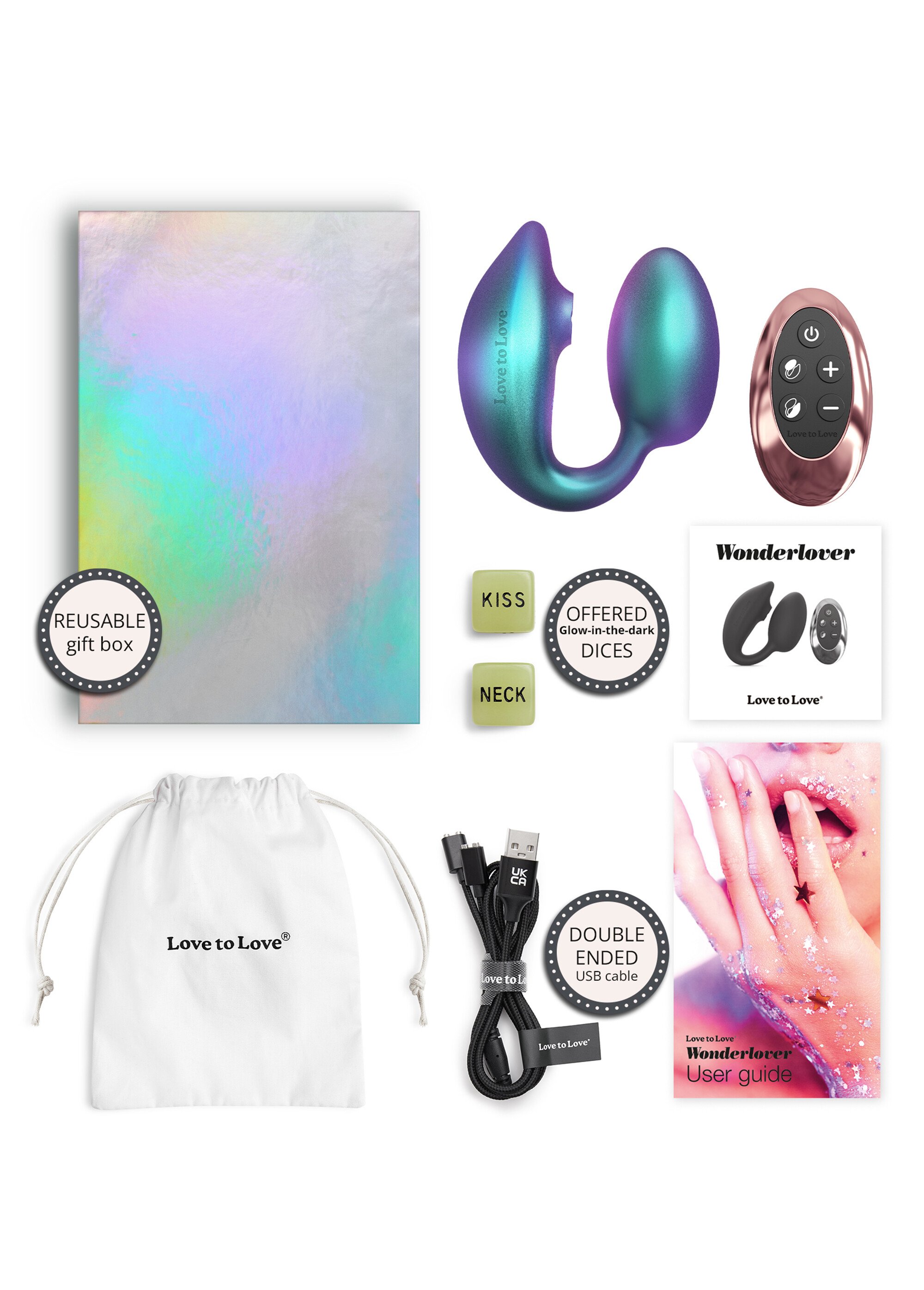 Stimulateur vibrant clitoris et point G BLEU LOV6033166 DE4