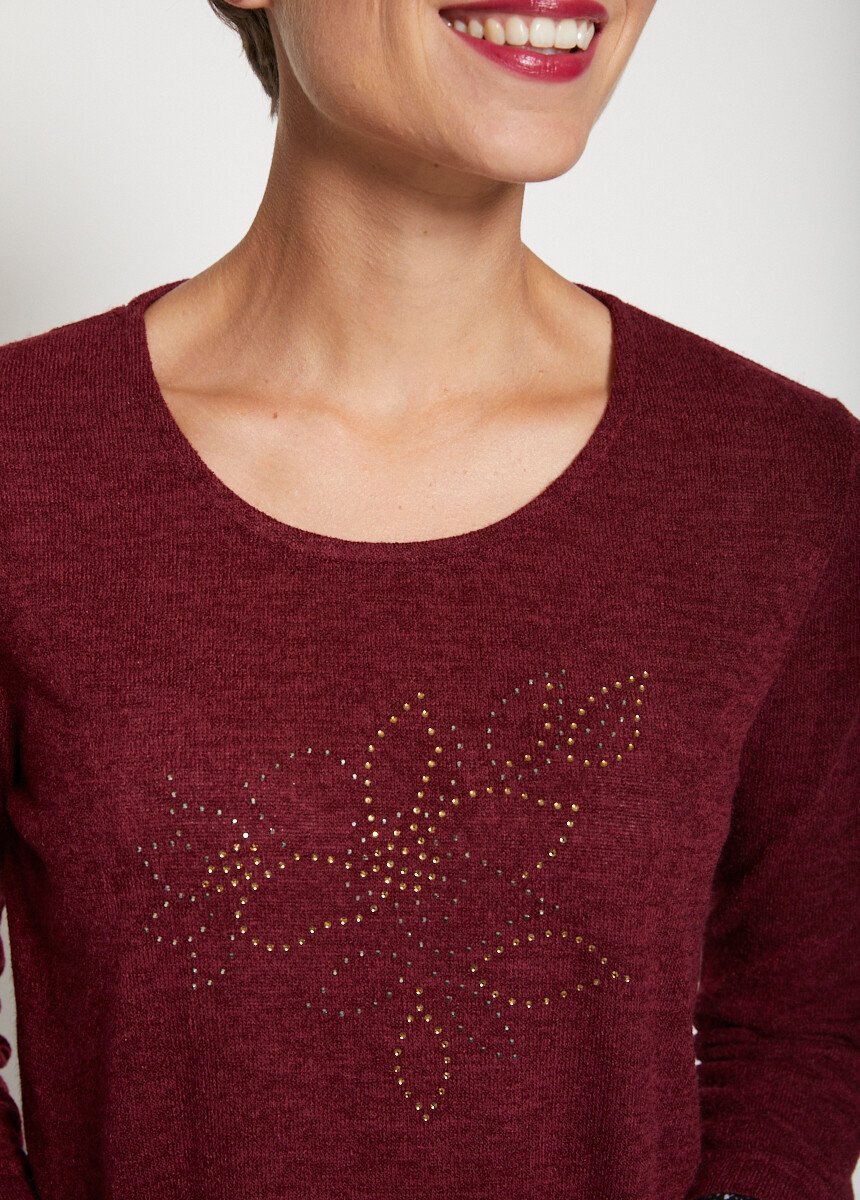 T-shirt long effet 2 en 1 fantaisie