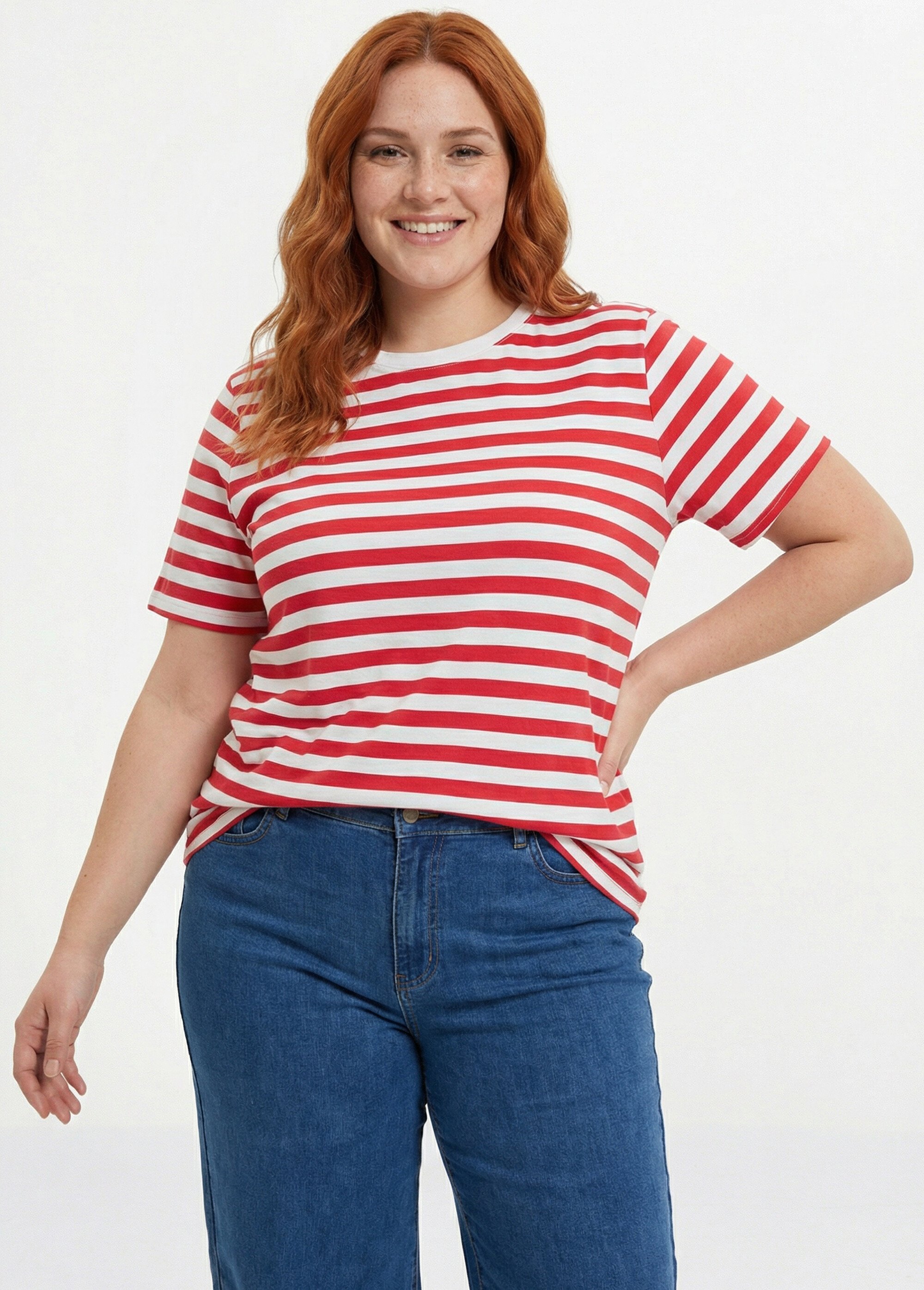 T-shirt jersey rayé façon marinière