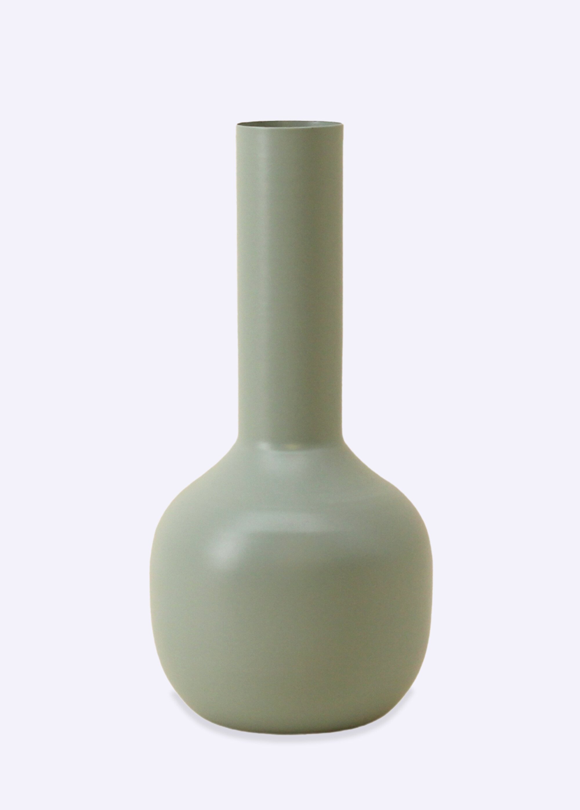 Vase en métal avec col étroit et long Vert NOR-27415 FA1