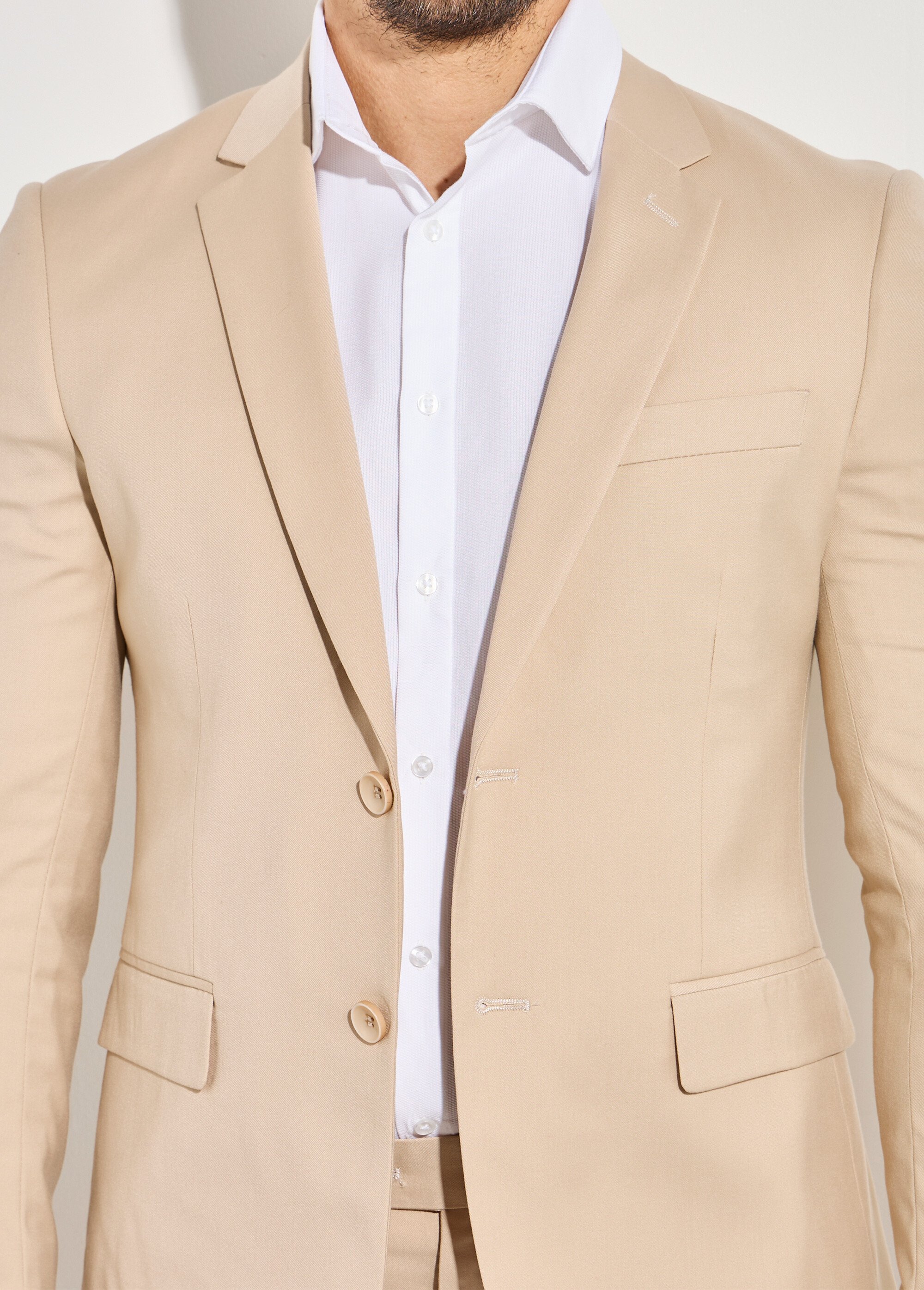 Veste de costume uni beige