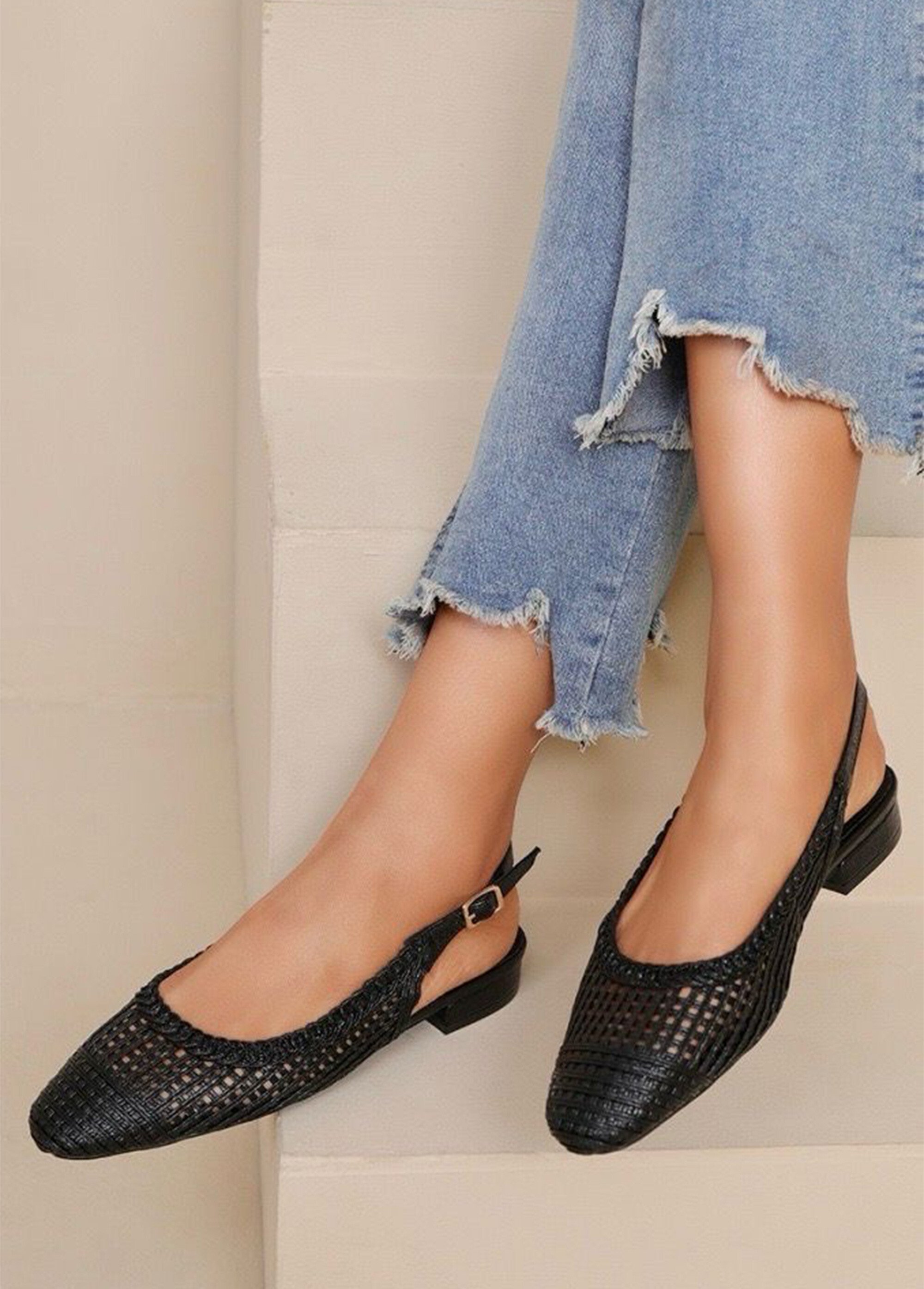 Ballerine Blanche Petit Talon Chaussure Ballerine Femme Chic Ballerine  Femme Confortable