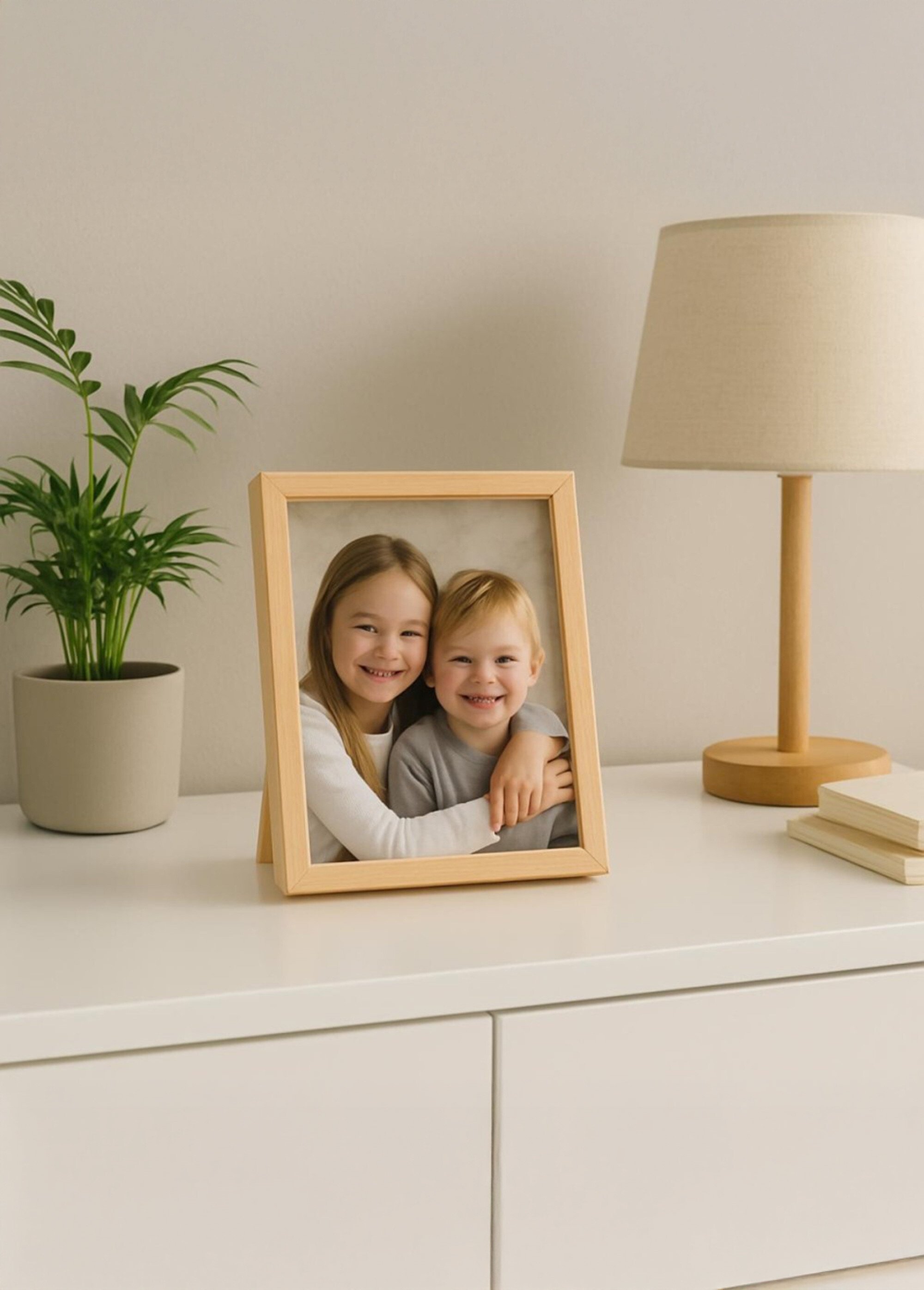 Cadre photo 18x24cm en bois certifié V1 Beige NOR-3615 SI1