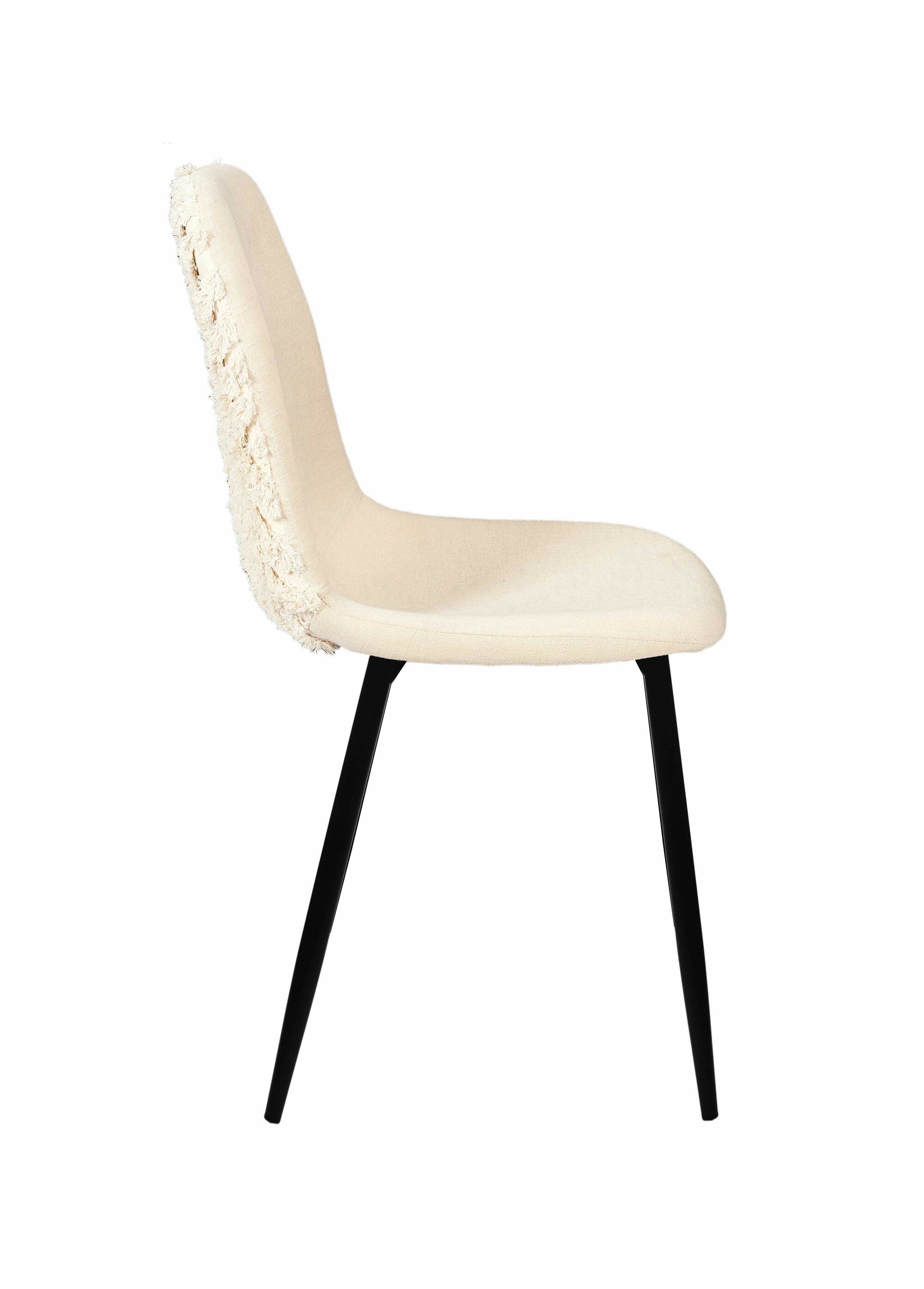 Chaises bouclette avec dossier chevrons BEIGE CMP-HD7670 DE2